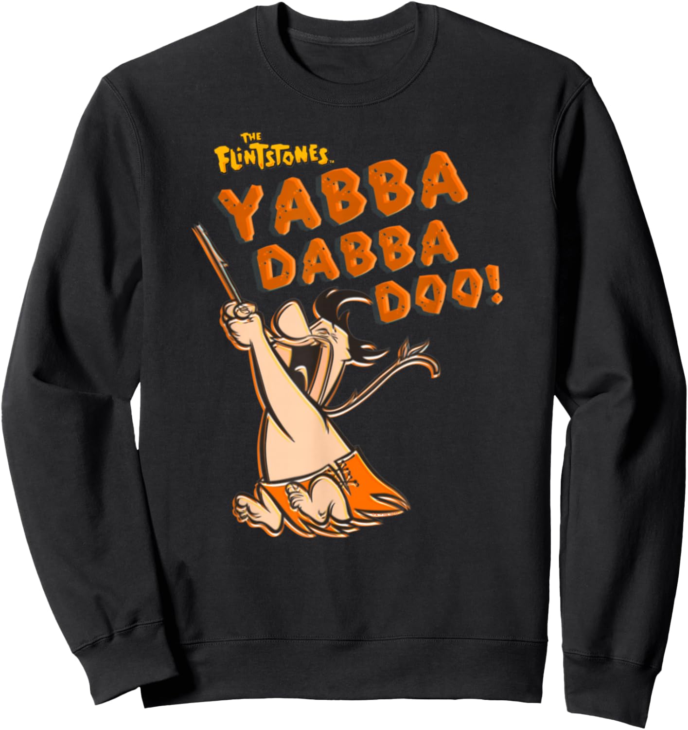 The Flintstones Fred Yabba Dabba Doo! Sweatshirt - Sweatshirt | Black