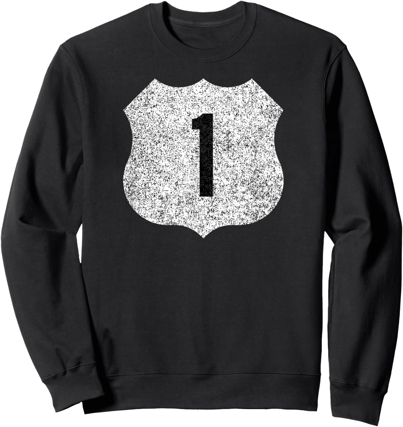 U.S. Highway 1 US1 Road Sign Route 1 Sweatshirt - Sweatshirt | Black