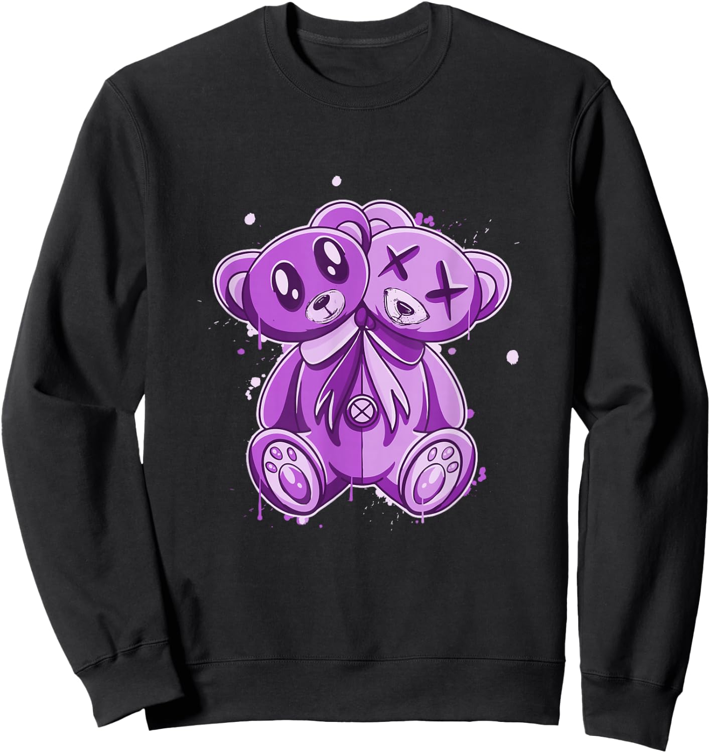 Purple I'm My own Evil Twin Purple Color Graphic Sweatshirt - Sweatshirt | Black