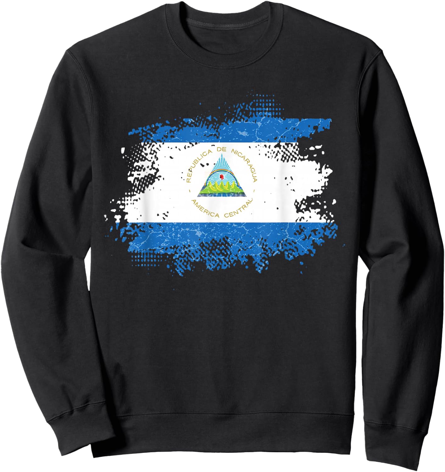 Nicaragua Flag Sweatshirt - Sweatshirt | Black