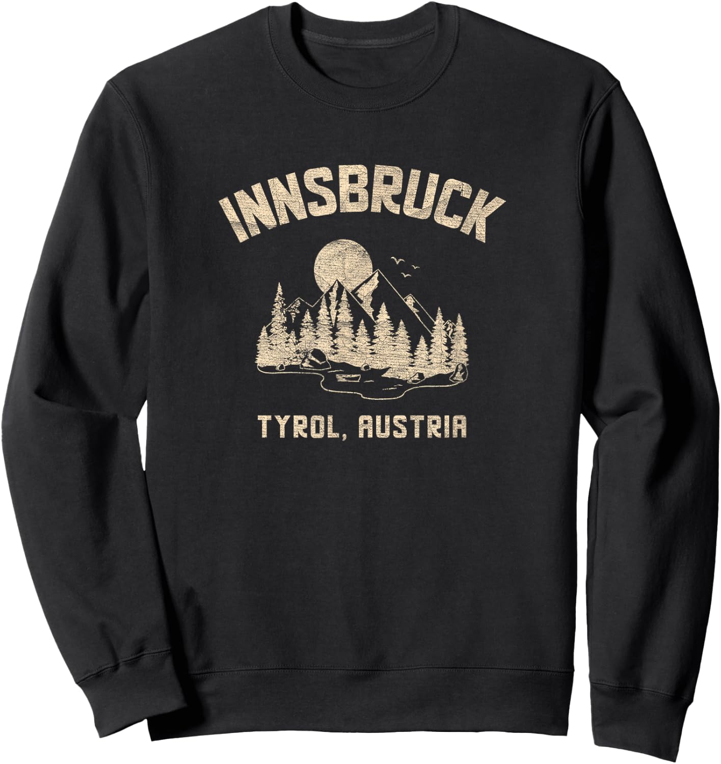 Innsbruck Austria Vintage Vacation in Tyrol Sweatshirt - Sweatshirt | Black