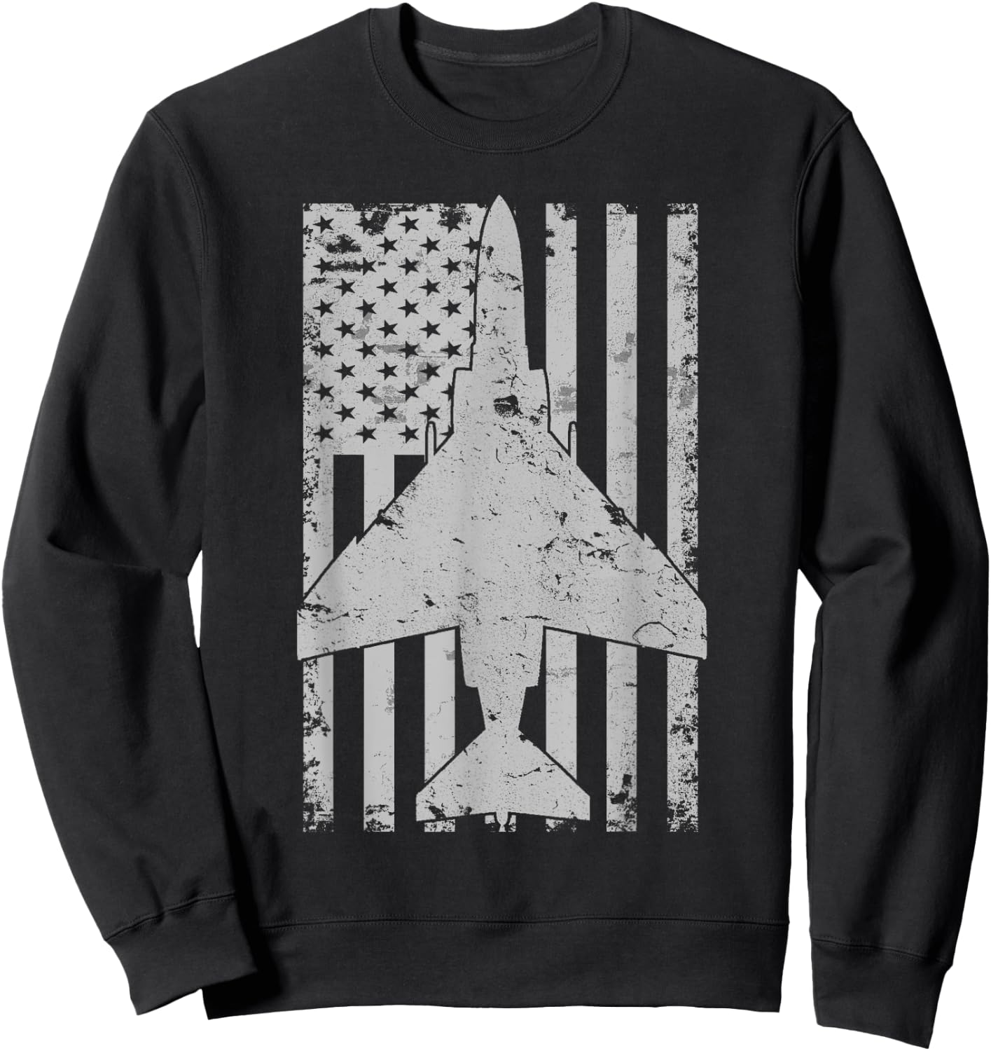 F-4 Phantom II Fighter Jet Patriotic Military Pilot Women Kids Men Sweatshirt - Sweatshirt | Black