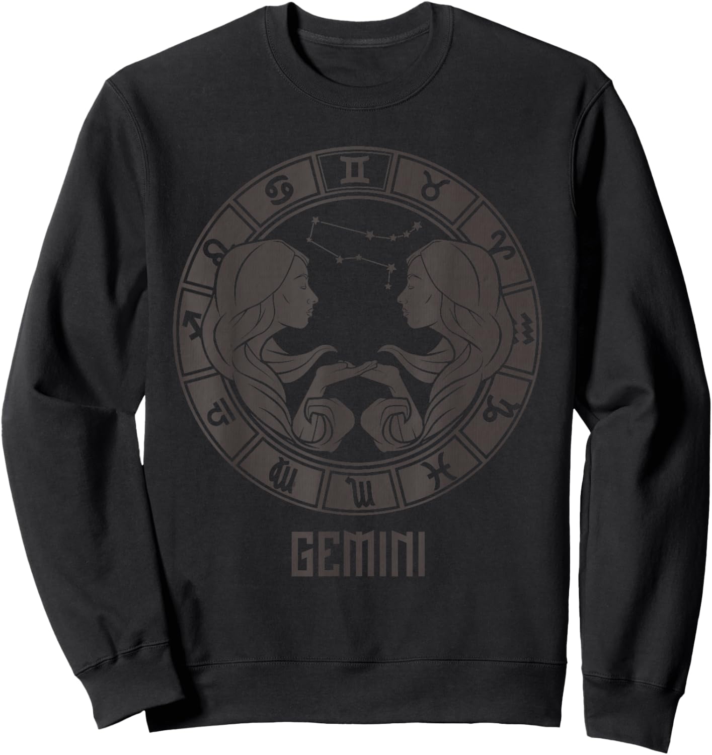 Gemini Zodiac Sign May June Birthday Queen King Sweatshirt - Sweatshirt | Black