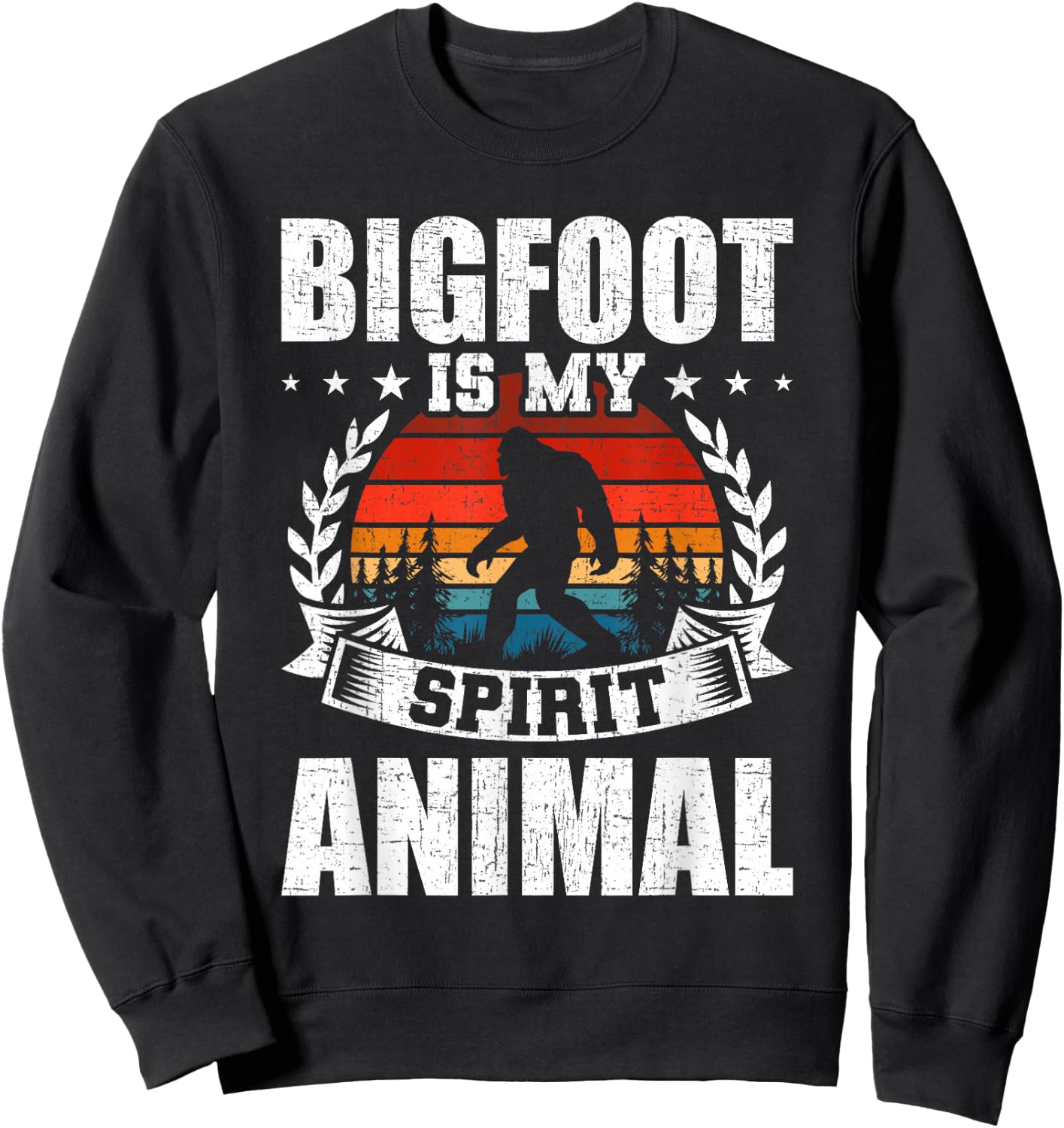 Bigfoot is My Spirit Animal lover Sweatshirt - Sweatshirt | Black