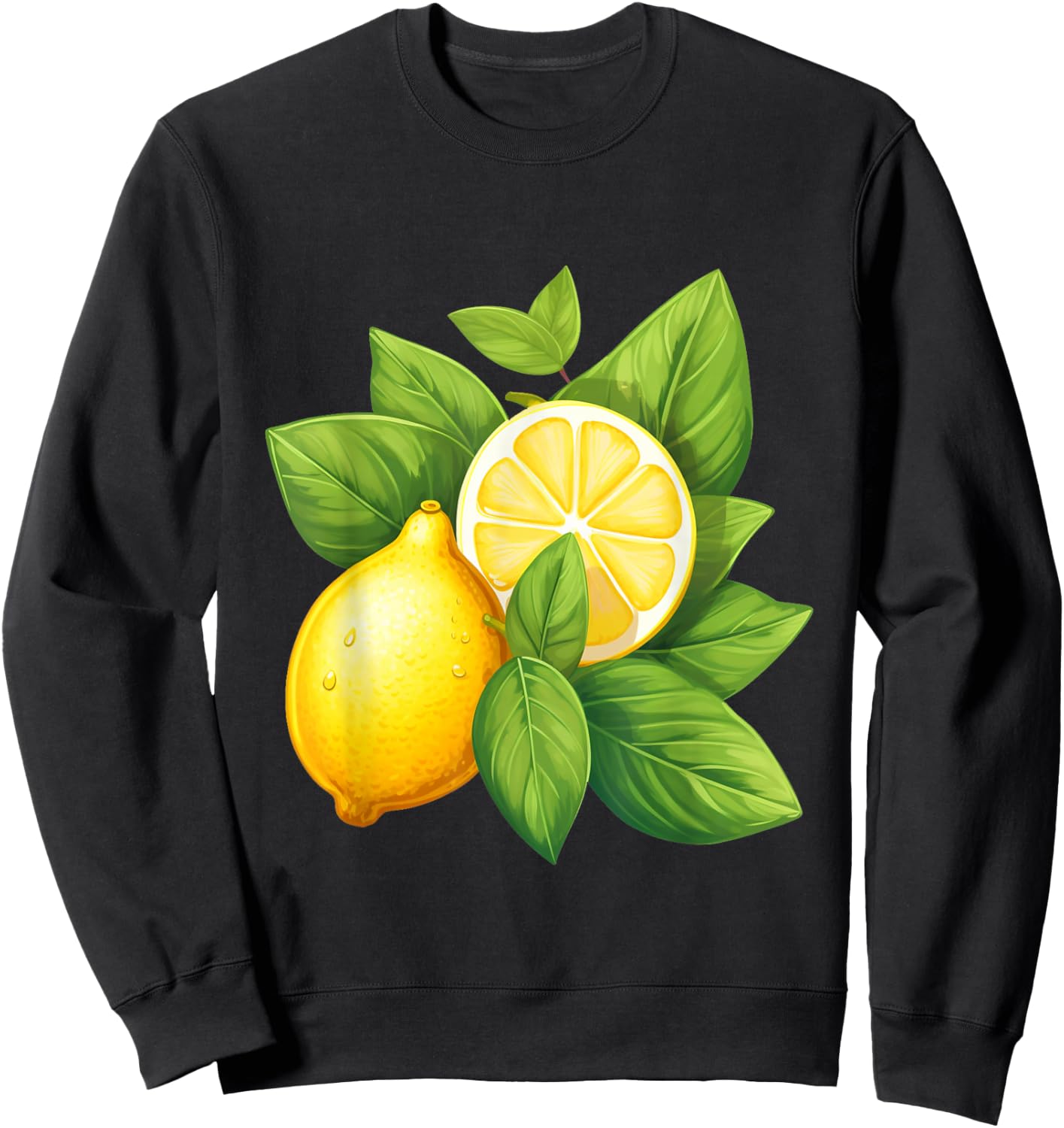 Lemon Citrus Fruit Cute Graphic T- , Women, and Kids Sweatshirt - Sweatshirt | Black