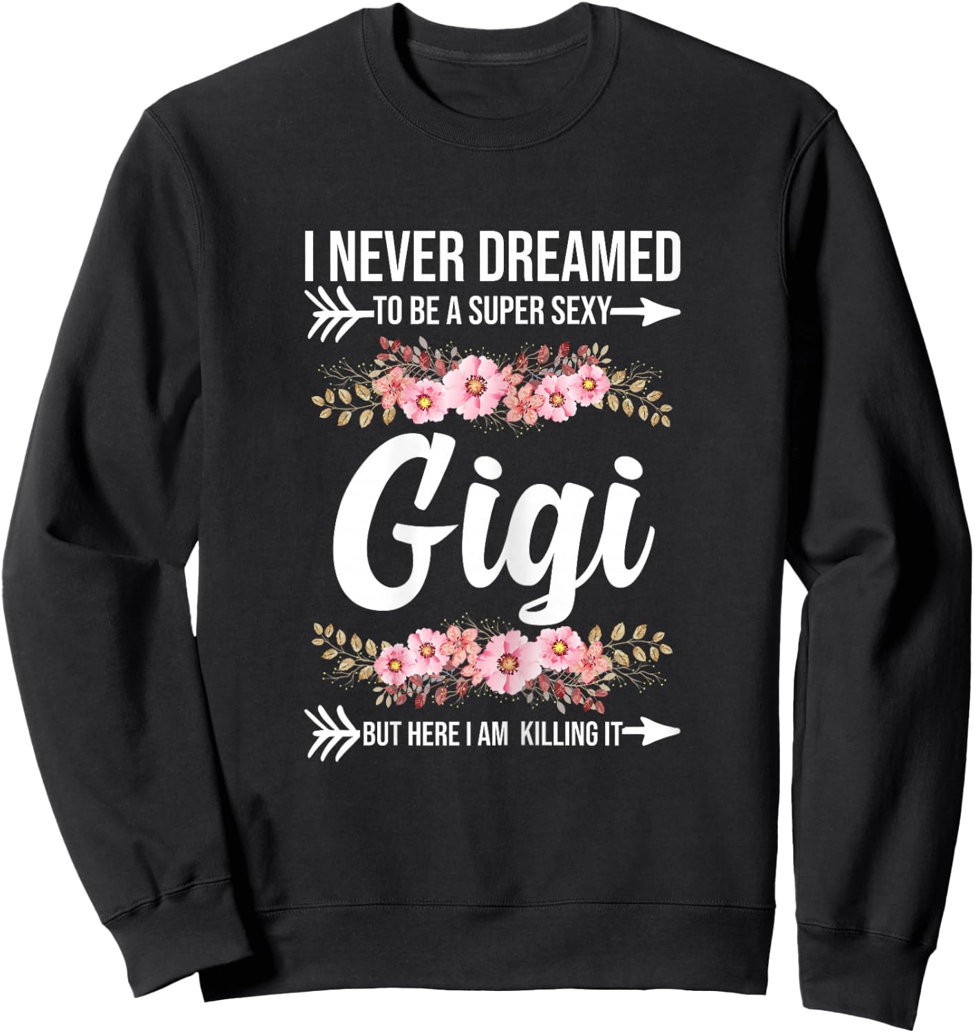 Gigi Gift Women's Sexy Classic Fit Lace - Black, X-Small Sweatshirt - Sweatshirt | Black