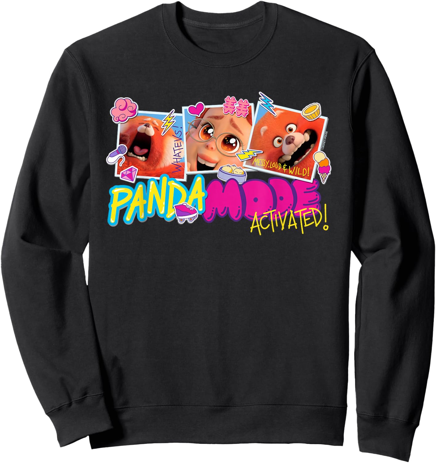 Disney and Pixar’s Turning Red Panda Mode Activated Sweatshirt - Sweatshirt | Black