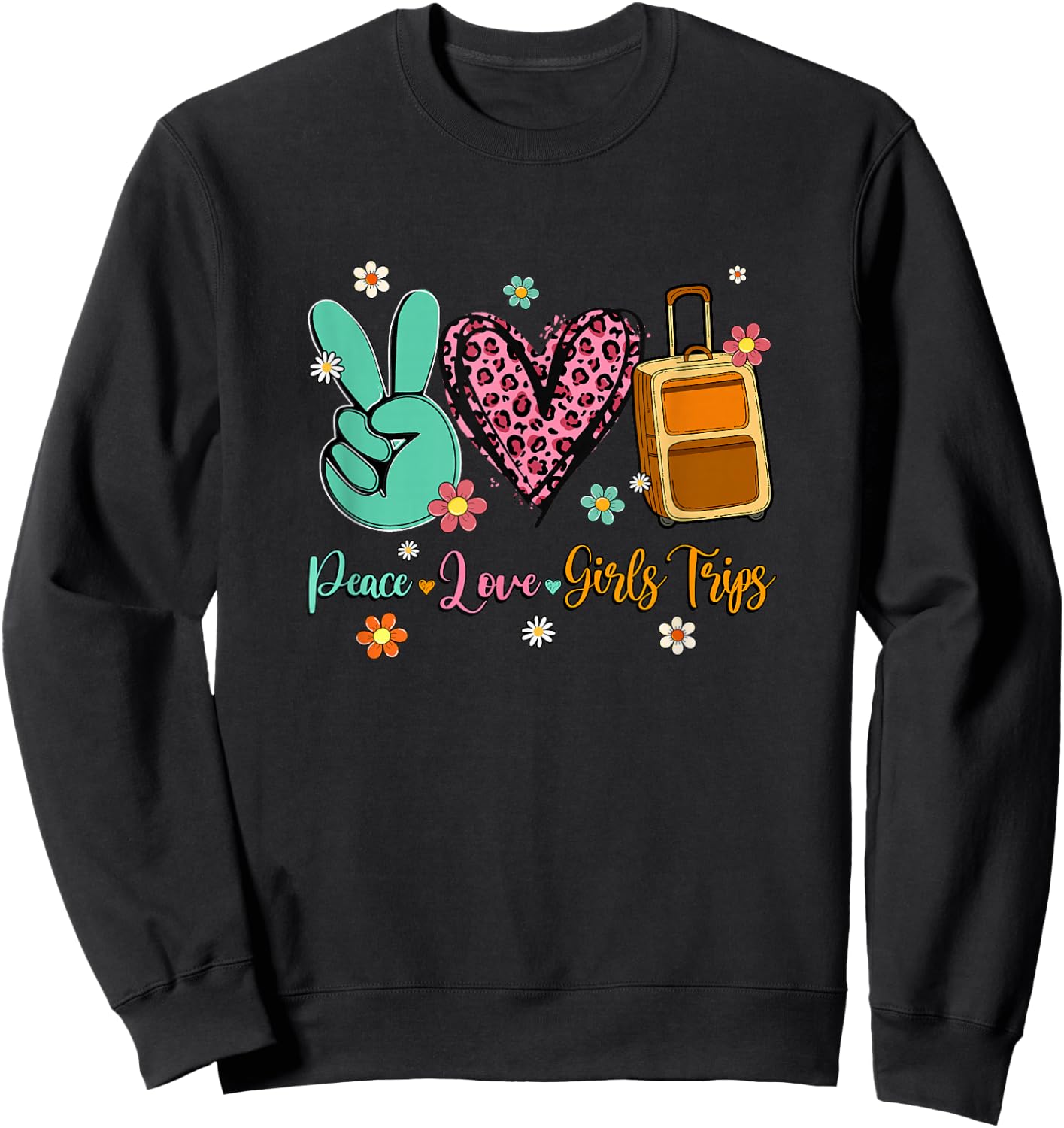 Girls Trip 2026 Weekend Birthday Bestie Women Vacation Sweatshirt - Sweatshirt | Black