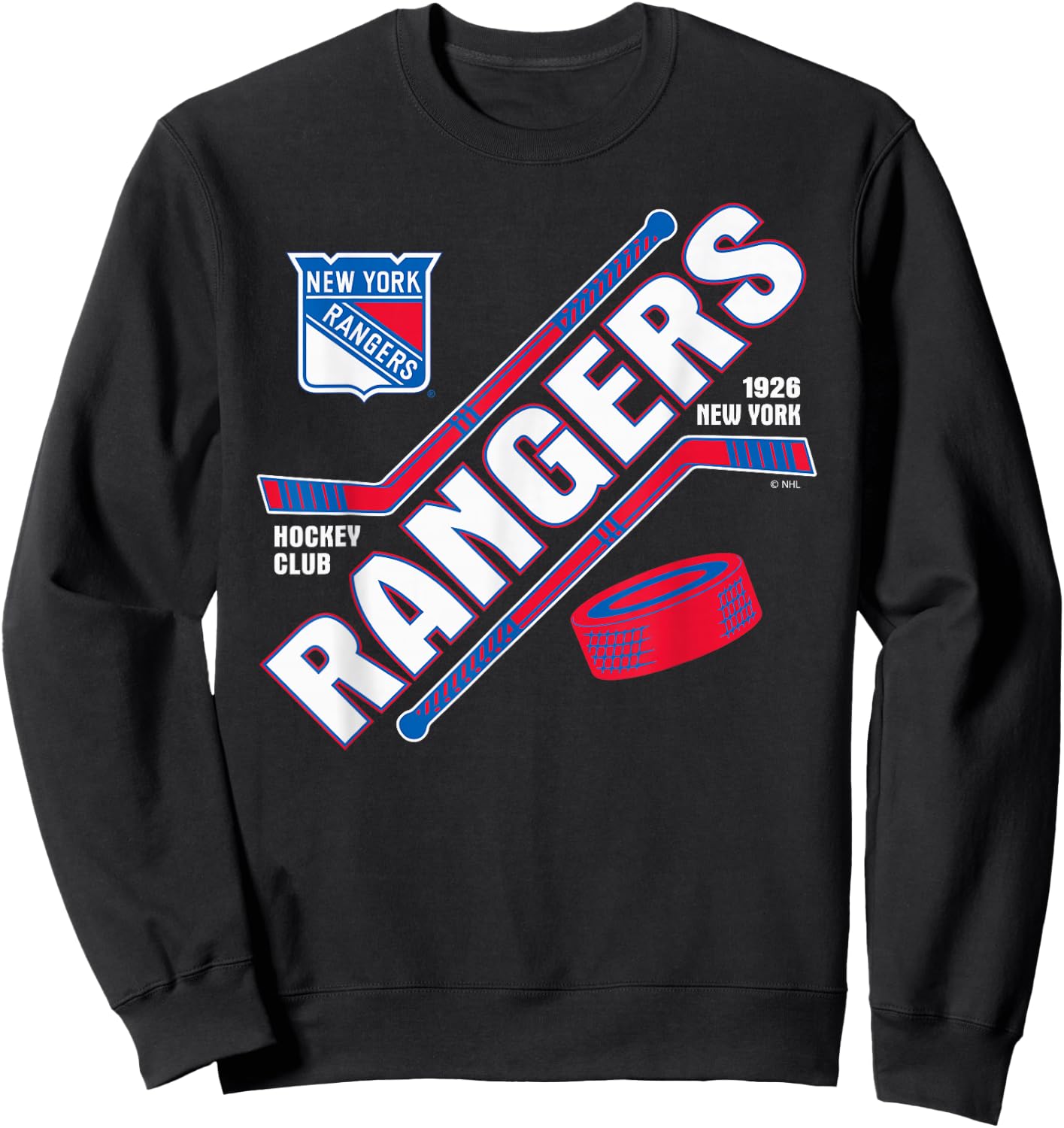 New York Rangers Force Black Officially Licensed Sweatshirt - Sweatshirt | Black