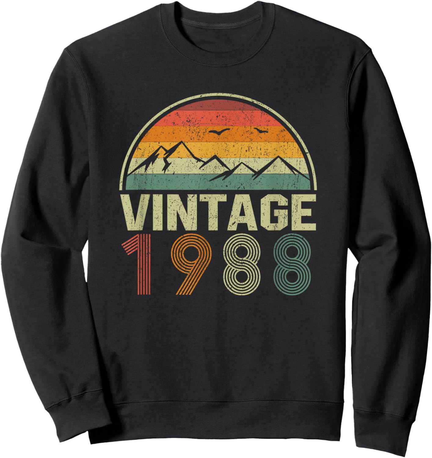 Classic 37th Birthday Gift Vintage 1988 Sweatshirt - Sweatshirt | Black