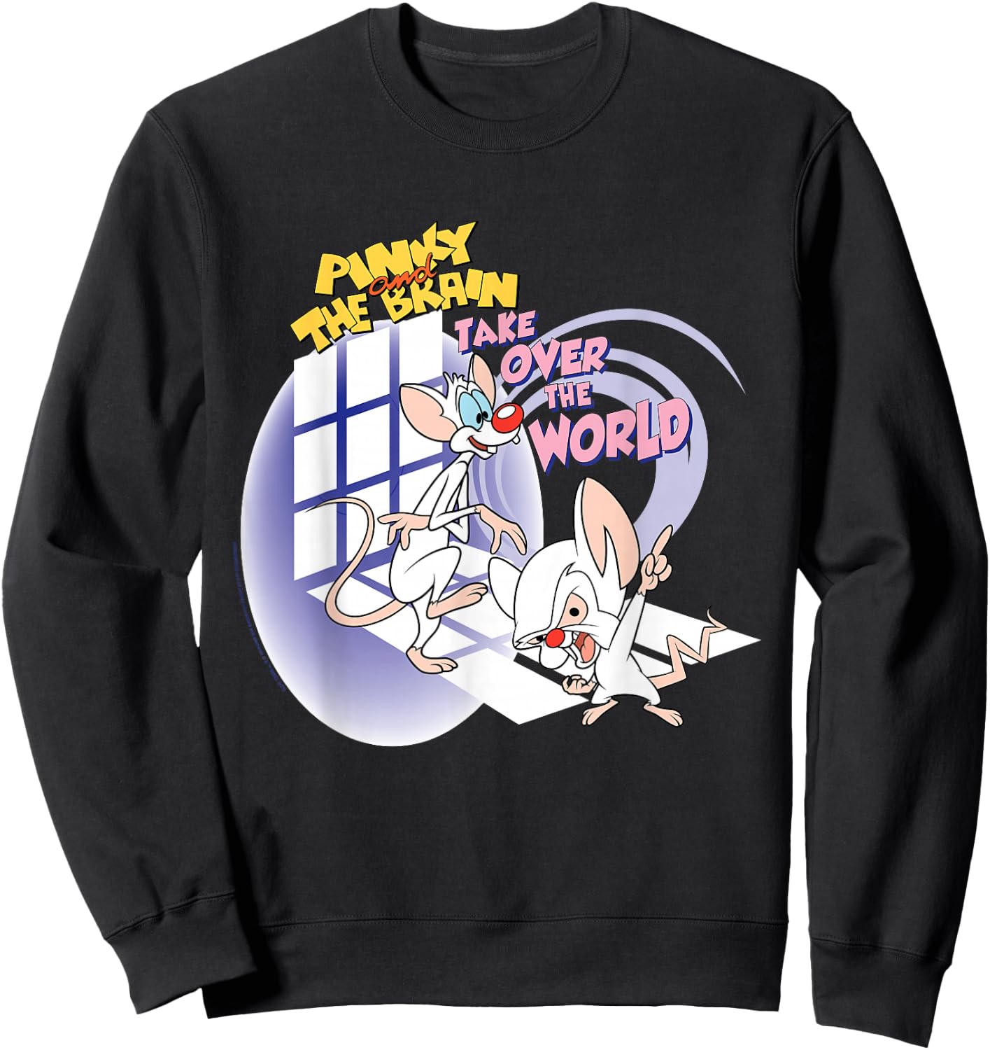 Animaniacs Pinky and The Brain Take Over The World Sweatshirt - Sweatshirt | Black