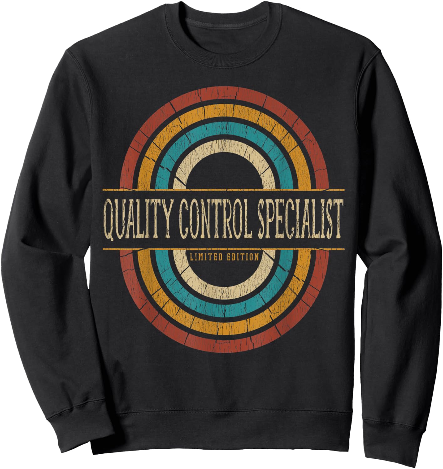 Quality Control Specialist Vintage Retro Sweatshirt - Sweatshirt | Black