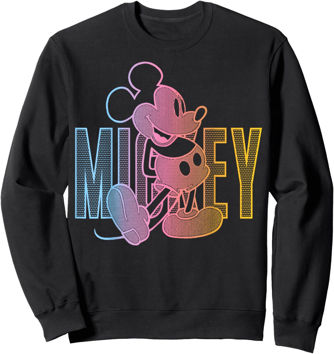 Disney Mickey And Friends Mickey Mouse Gradient Portrait Sweatshirt - Sweatshirt | Black