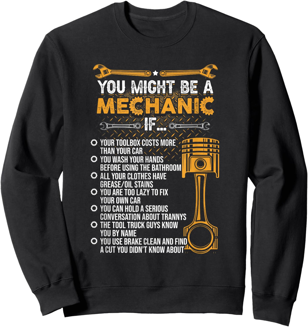 Funny Mechanic Gifts Shirt You Might Be A Mechanic If Sweatshirt - Sweatshirt | Black