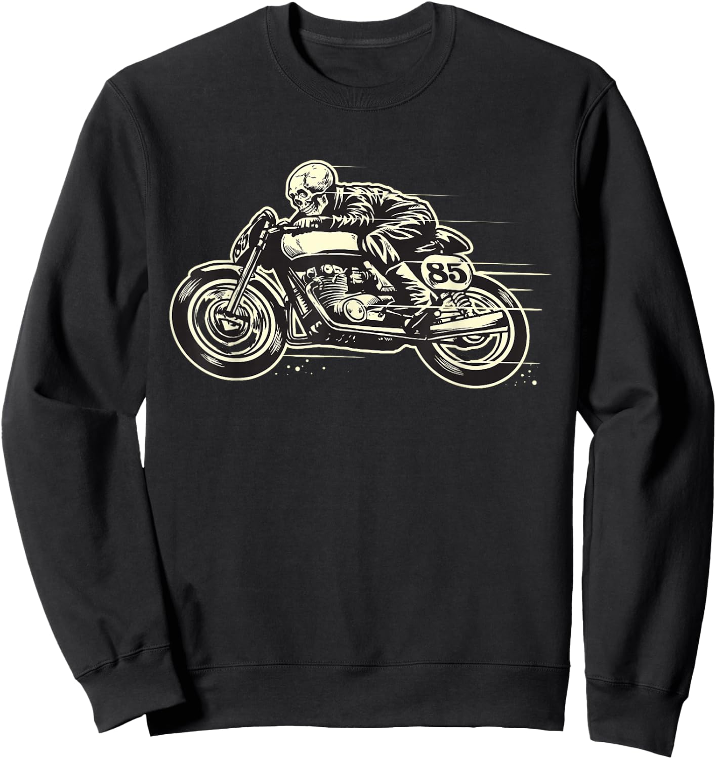 Cafe Racer - Ghost Race Rider - Vintage Motorcycle Sweatshirt - Sweatshirt | Black