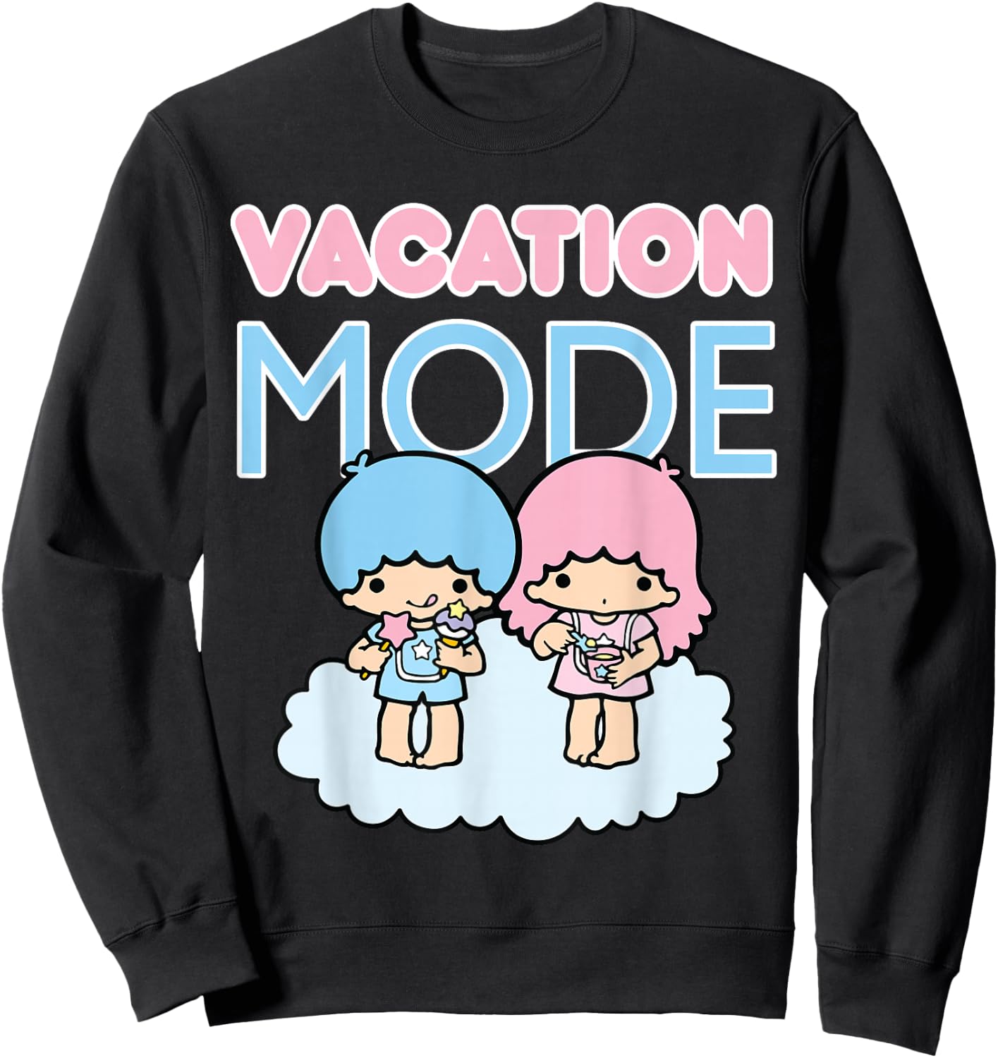 Little Twin Stars Vacation Mode Sweatshirt - Sweatshirt | Black