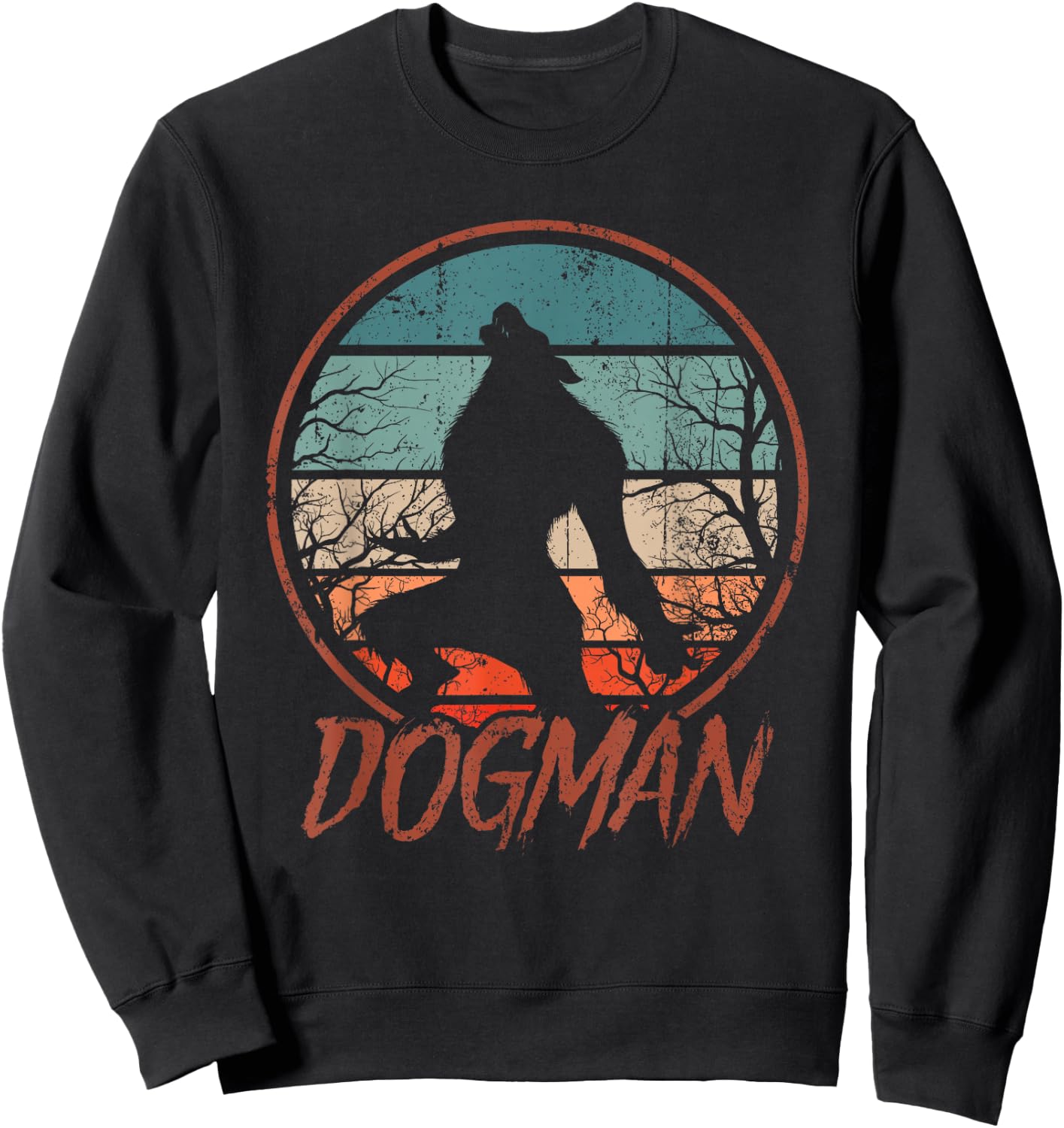 Michigan Dogman Cryptid Society Werewolf Monster Sweatshirt - Sweatshirt | Black
