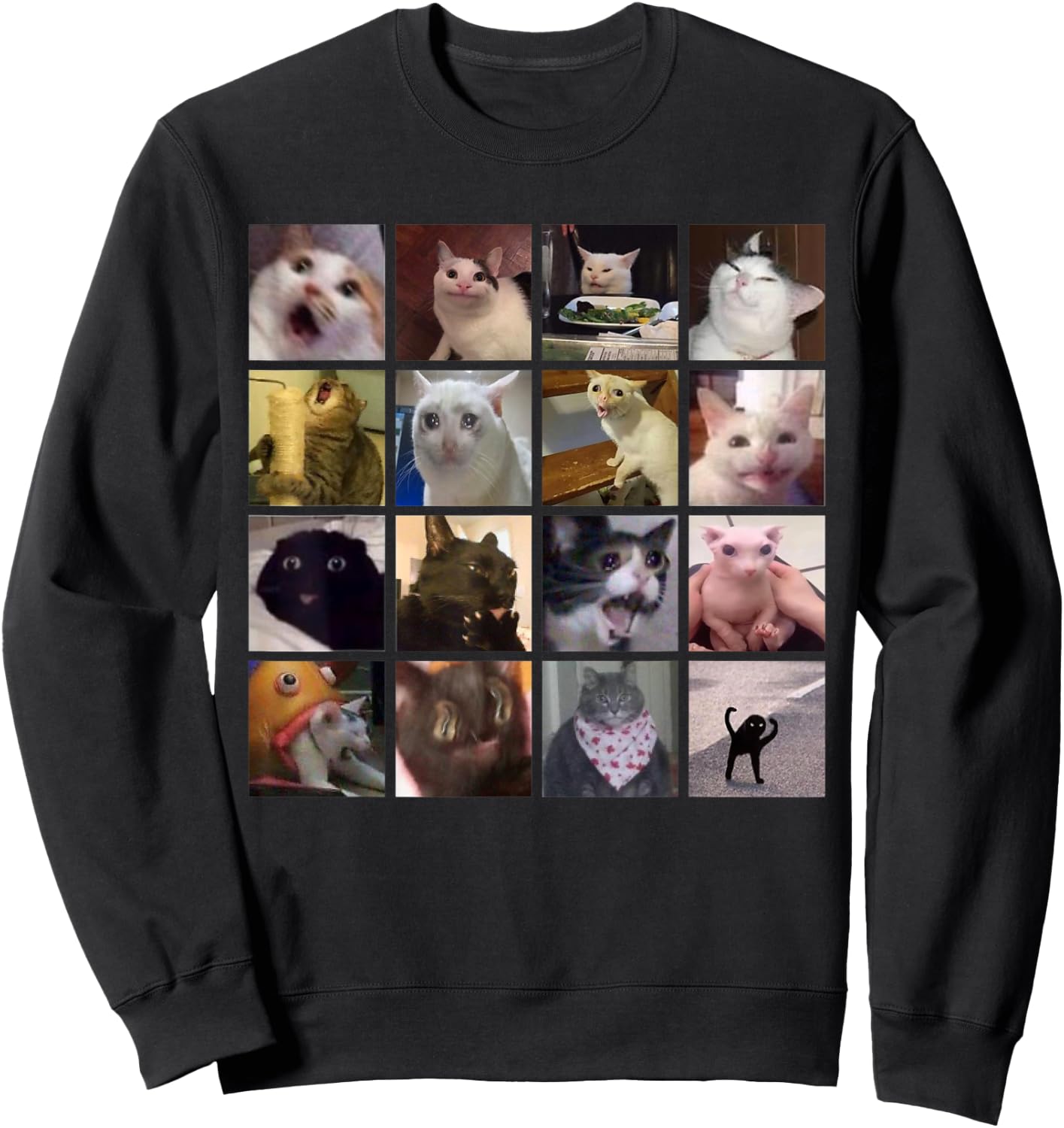 Meme Cats 2.0 Sweatshirt - Sweatshirt | Black