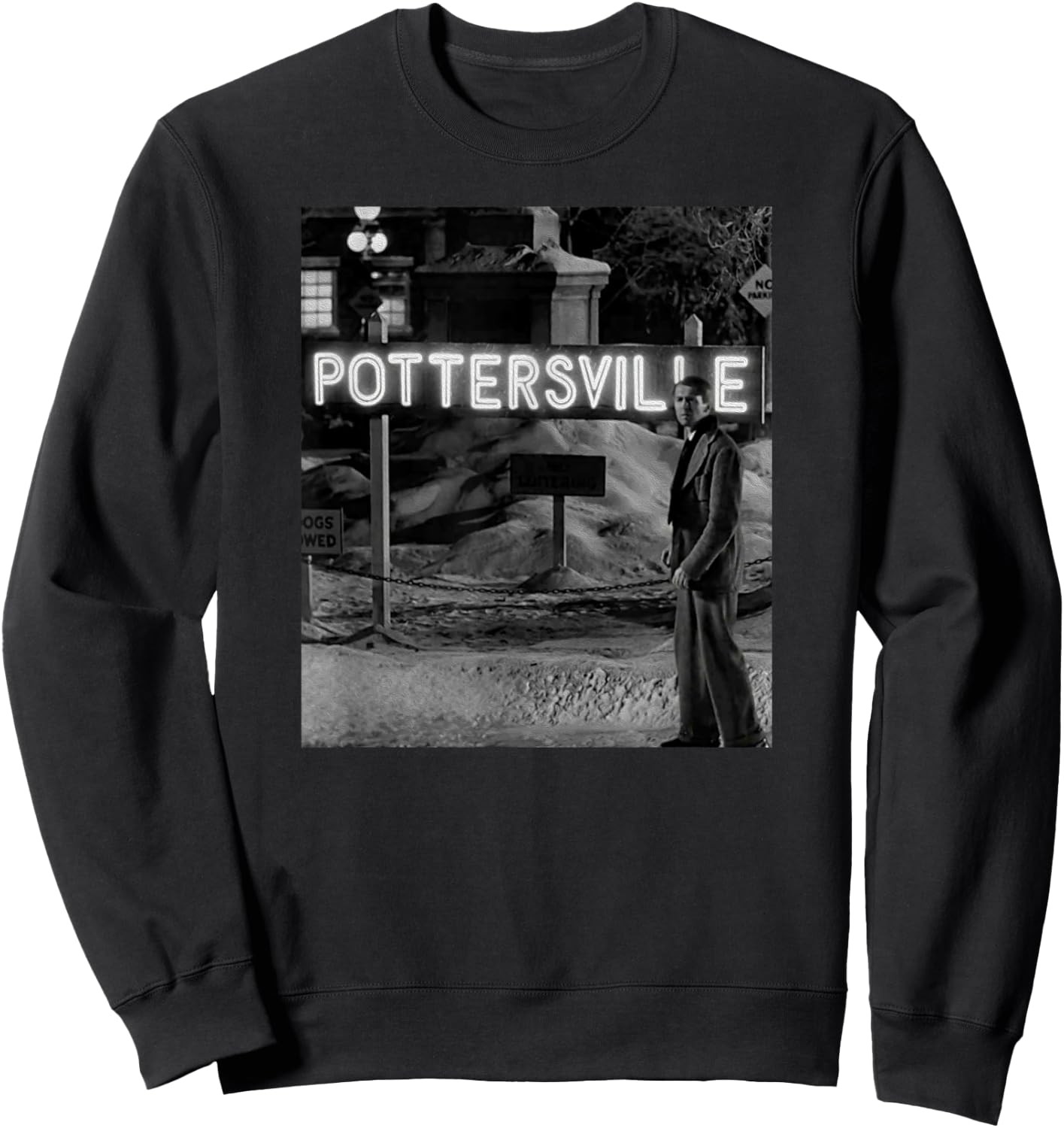 Pottersville Vintage Christmas Classic It's a Wonderful Life Sweatshirt - Sweatshirt | Black