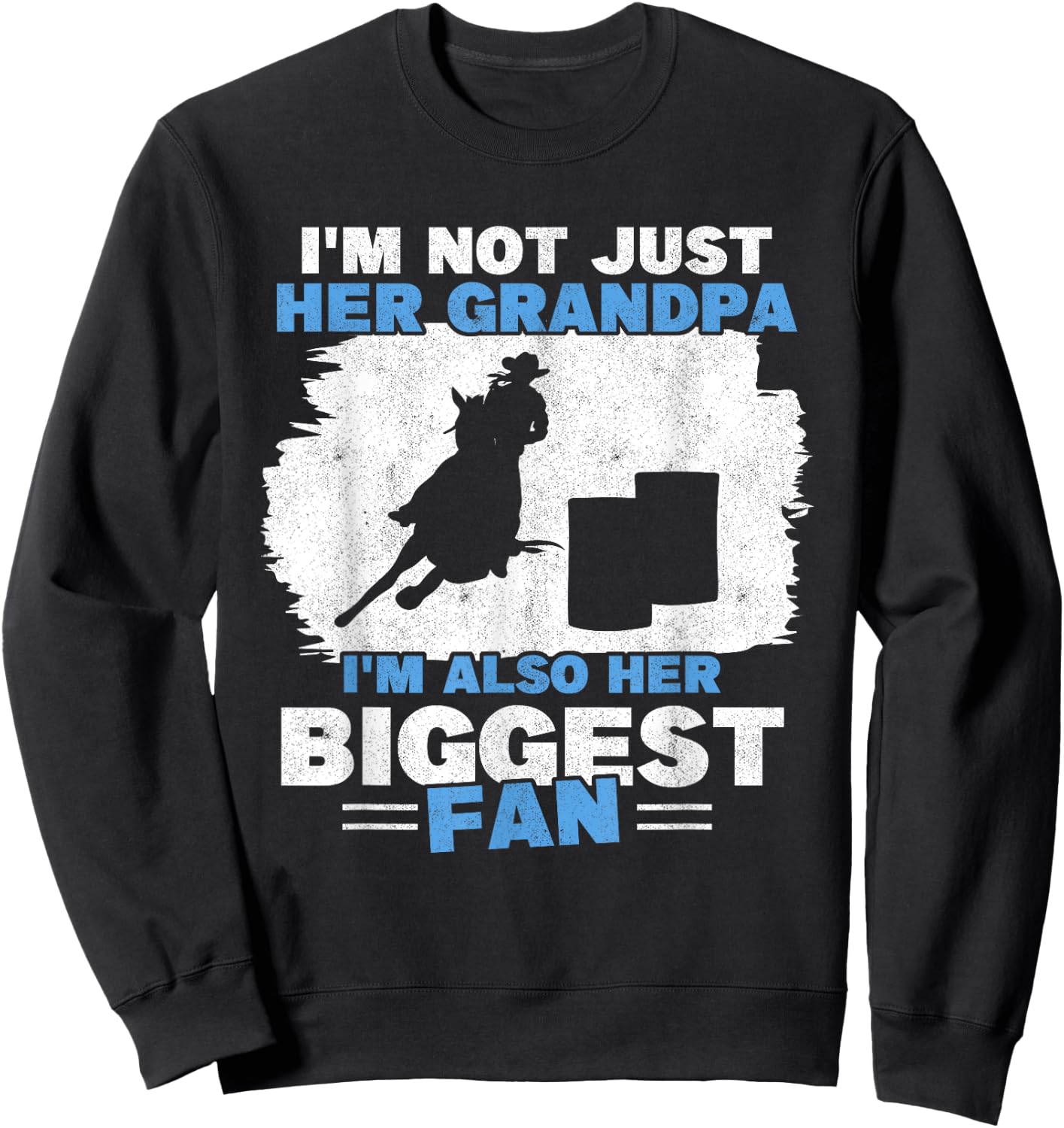 Barrel Racer Fan Grandpa Grandfather Horse Barrel Racing Sweatshirt - Sweatshirt | Black