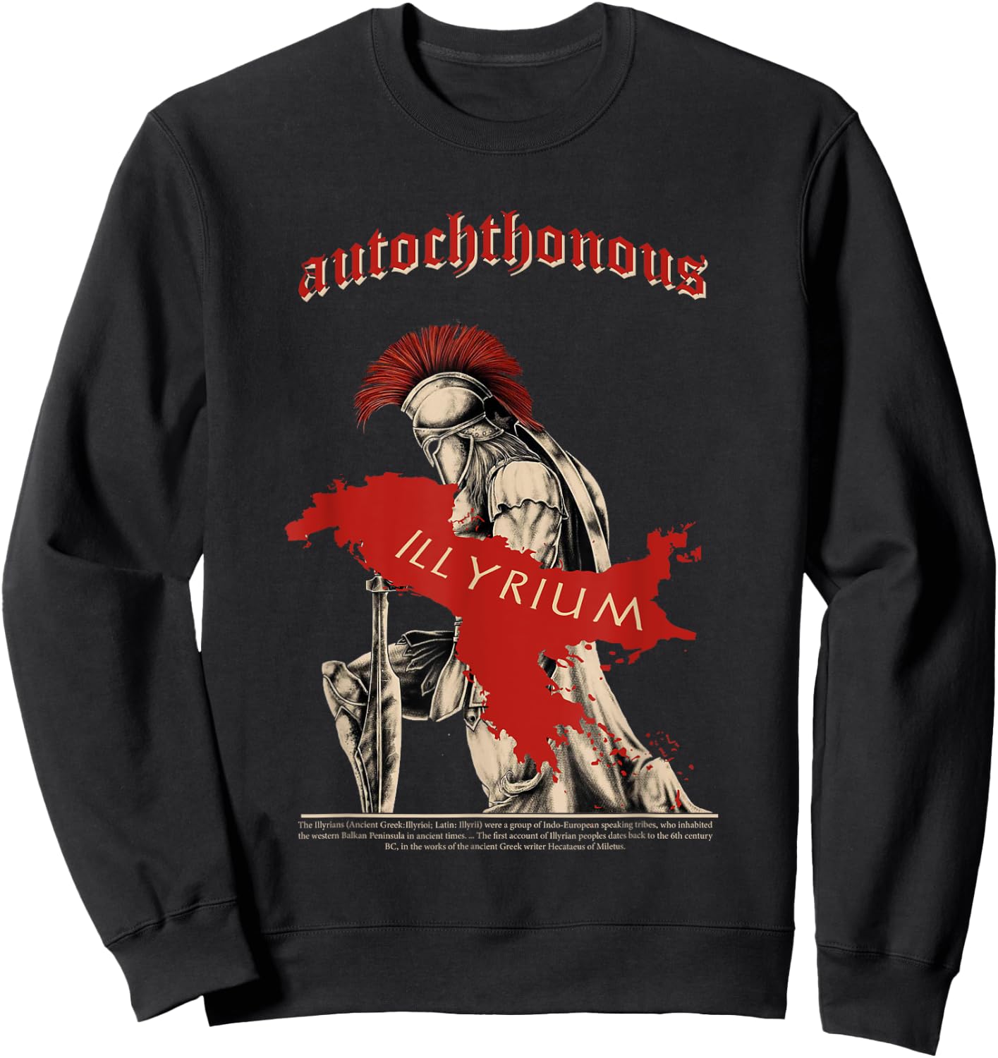 Illyrians Autochthonous Land Sweatshirt - Sweatshirt | Black