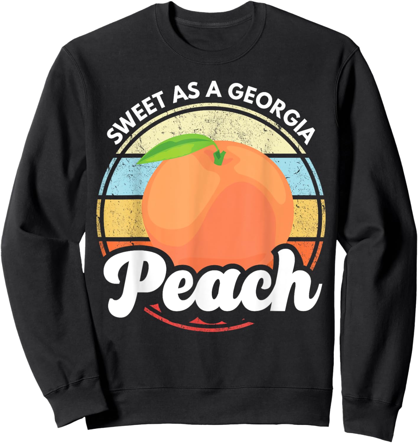 Sweet As A Georgia Peach Southern Belle Georgia Peach State Sweatshirt - Sweatshirt | Black