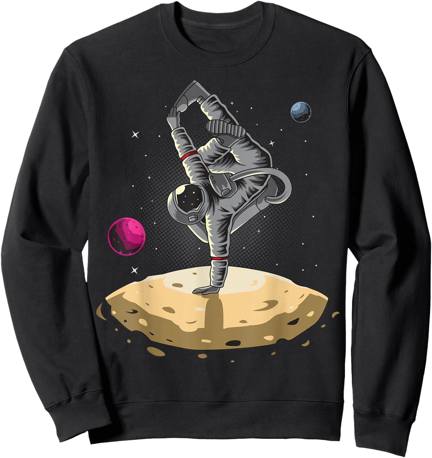 Astronaut breakdances in space Sweatshirt - Sweatshirt | Black