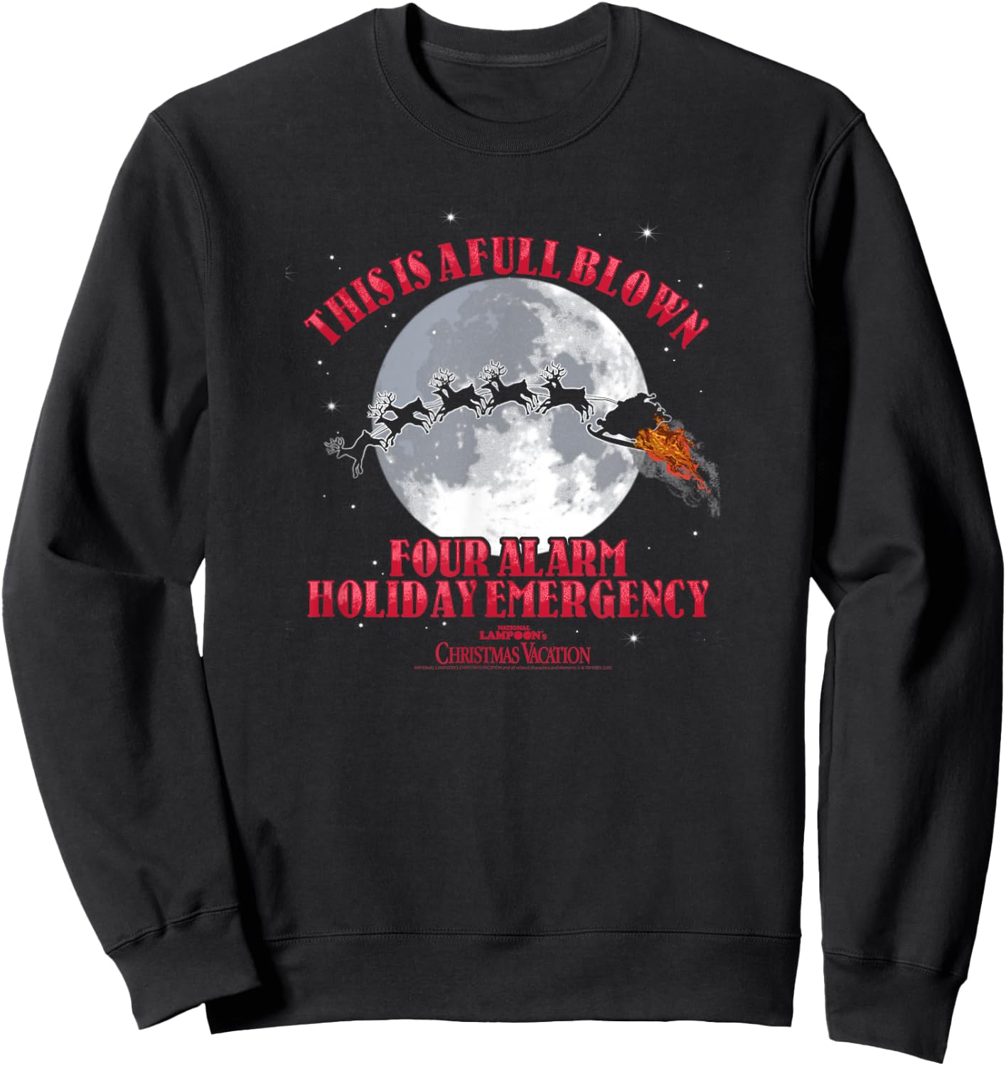 National Lampoon's Christmas Vacation 4 Alarm Santa Slay Sweatshirt - Sweatshirt | Black