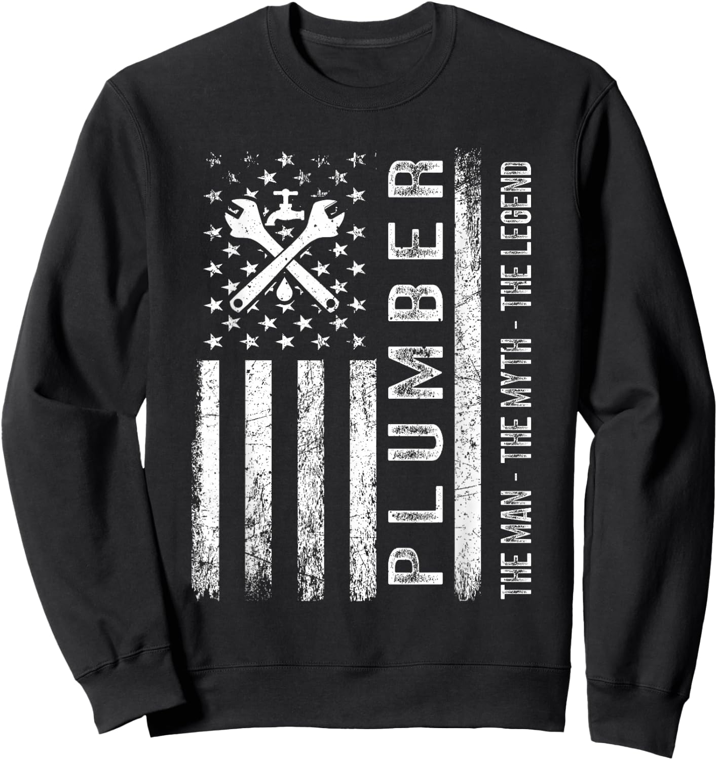 Plumbing Graphic Design Plumber Dad Sweatshirt - Sweatshirt | Black
