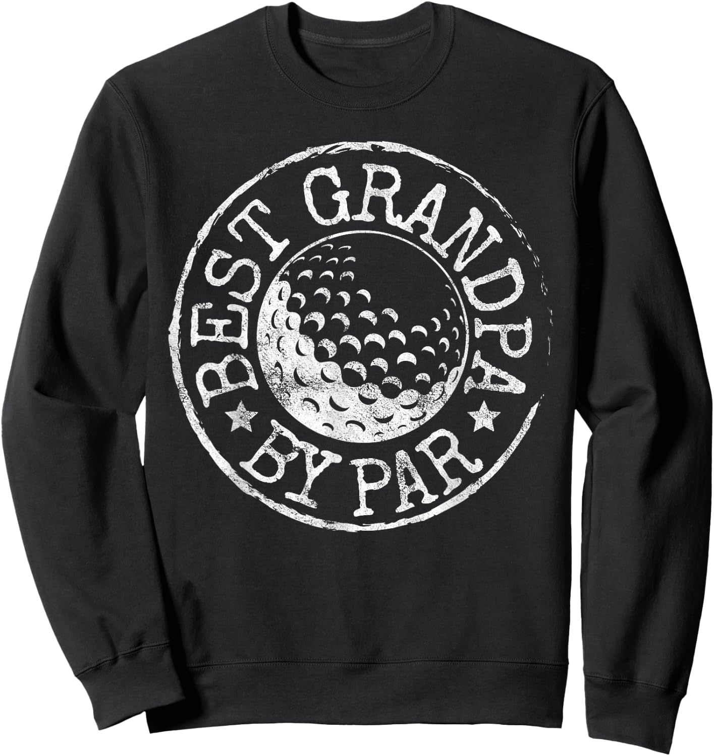 Best Grandpa by Par Golf Father's Day Gift Grandad Golfer Sweatshirt - Sweatshirt | Black
