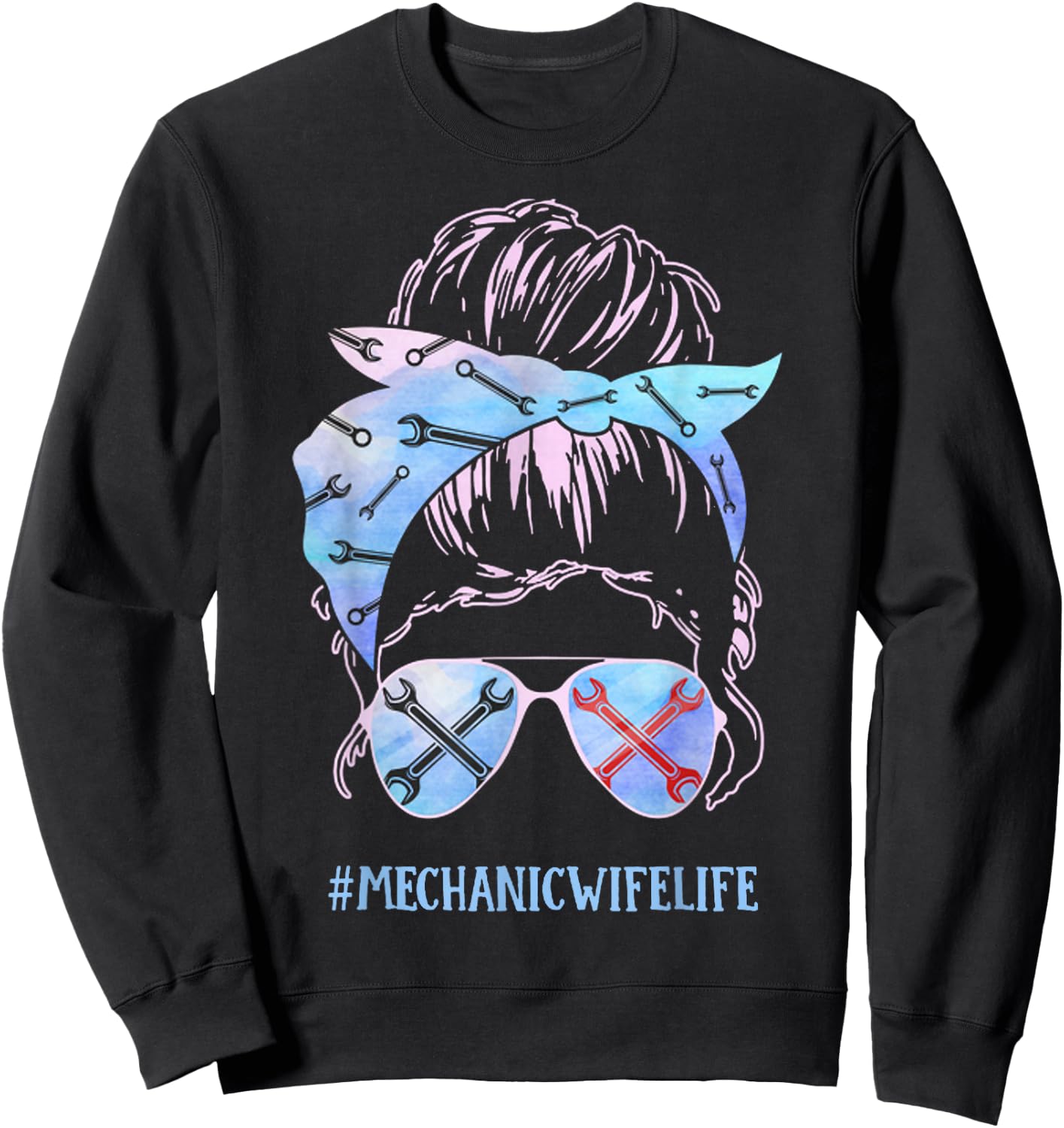 Mechanic Wife Life Sweatshirt - Sweatshirt | Black