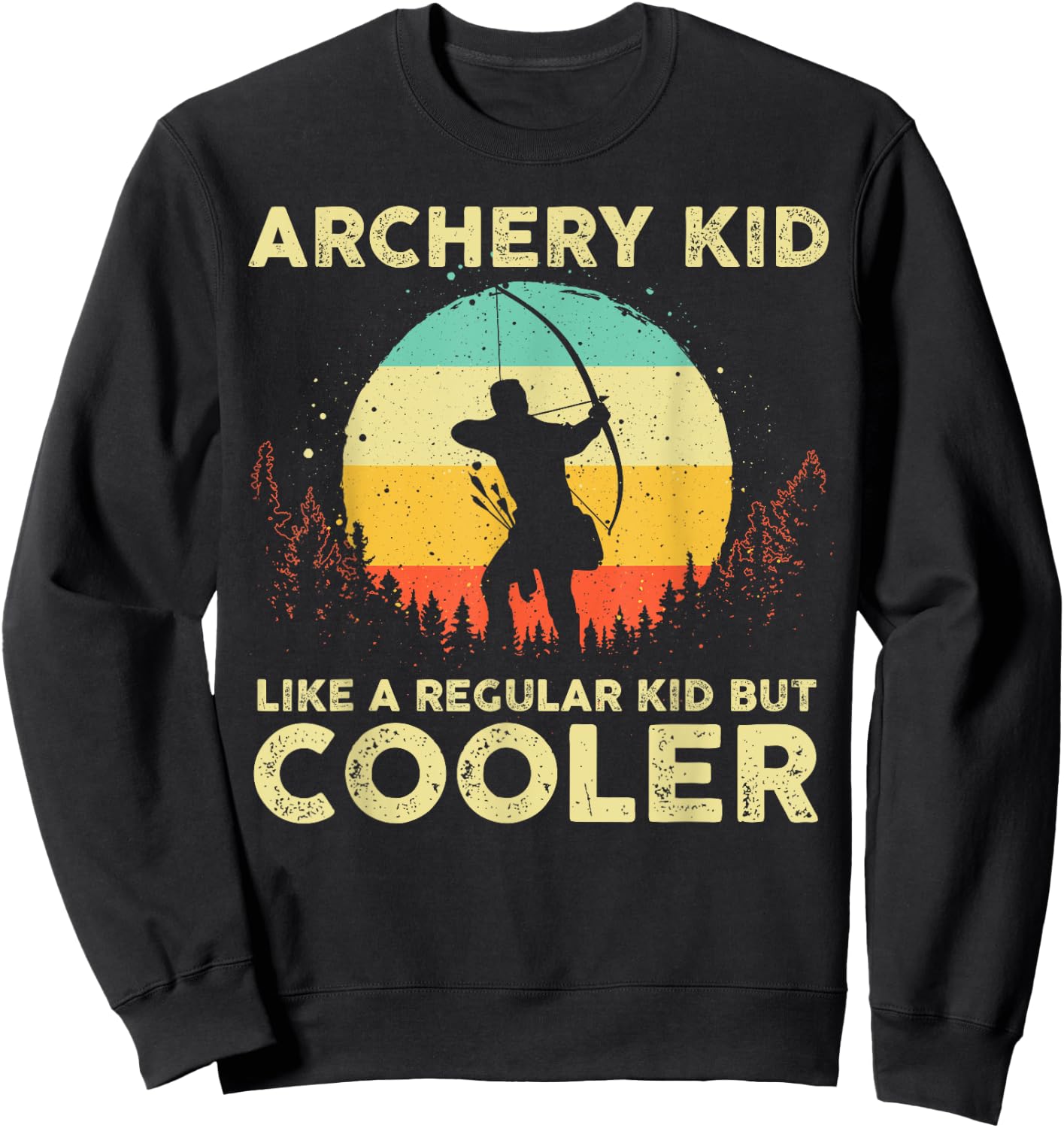 Cool Archery Design For Kids Archer Men Women Arching Sports Sweatshirt - Sweatshirt | Black