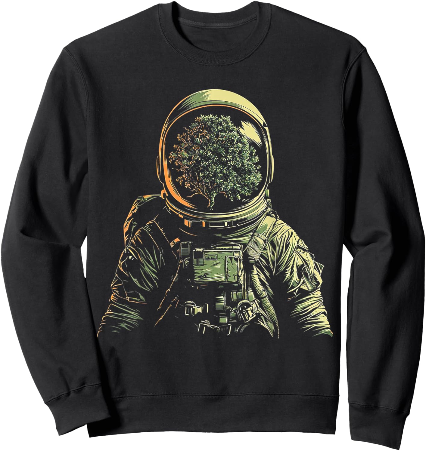 Astronaut Tree Art Space Nature Astronaut Sweatshirt - Sweatshirt | Black