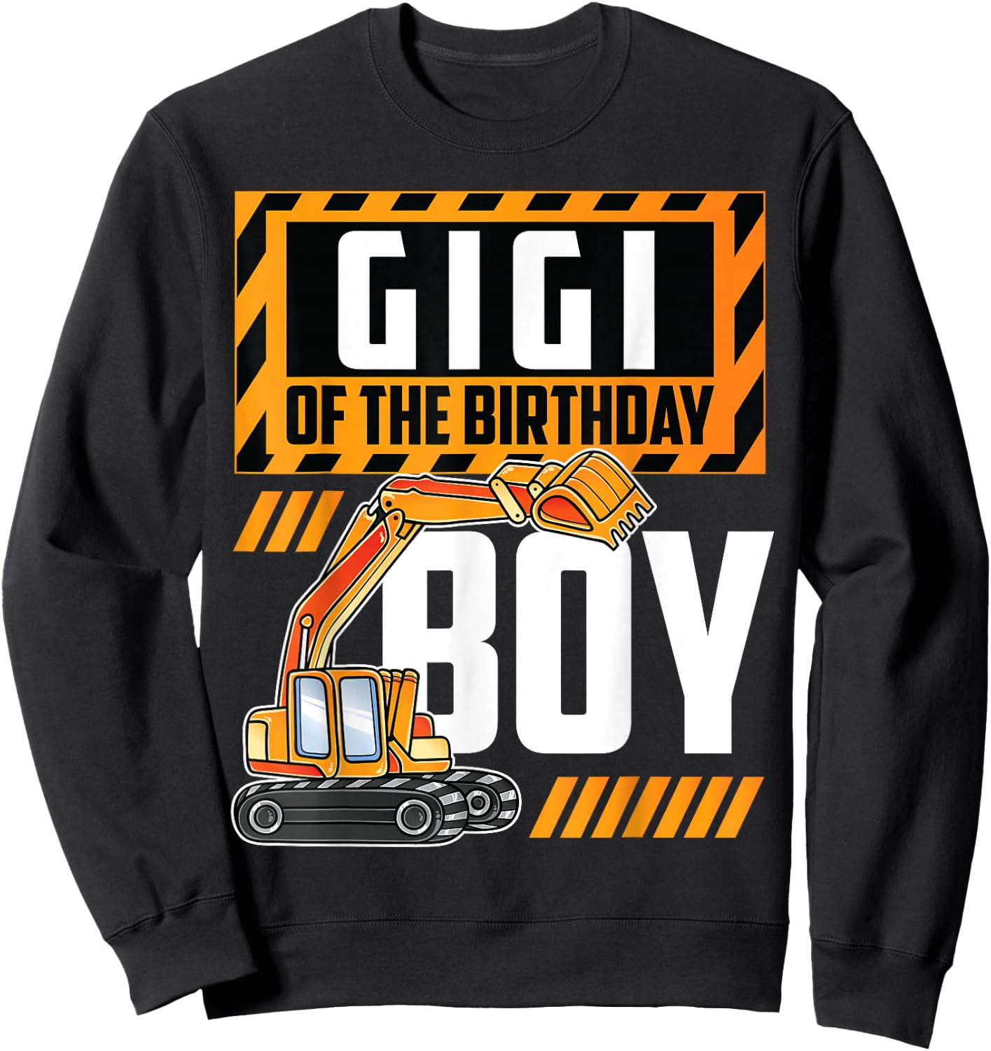 vehicle construction excavator Gigi of the Birthday Boy Sweatshirt - Sweatshirt | Black