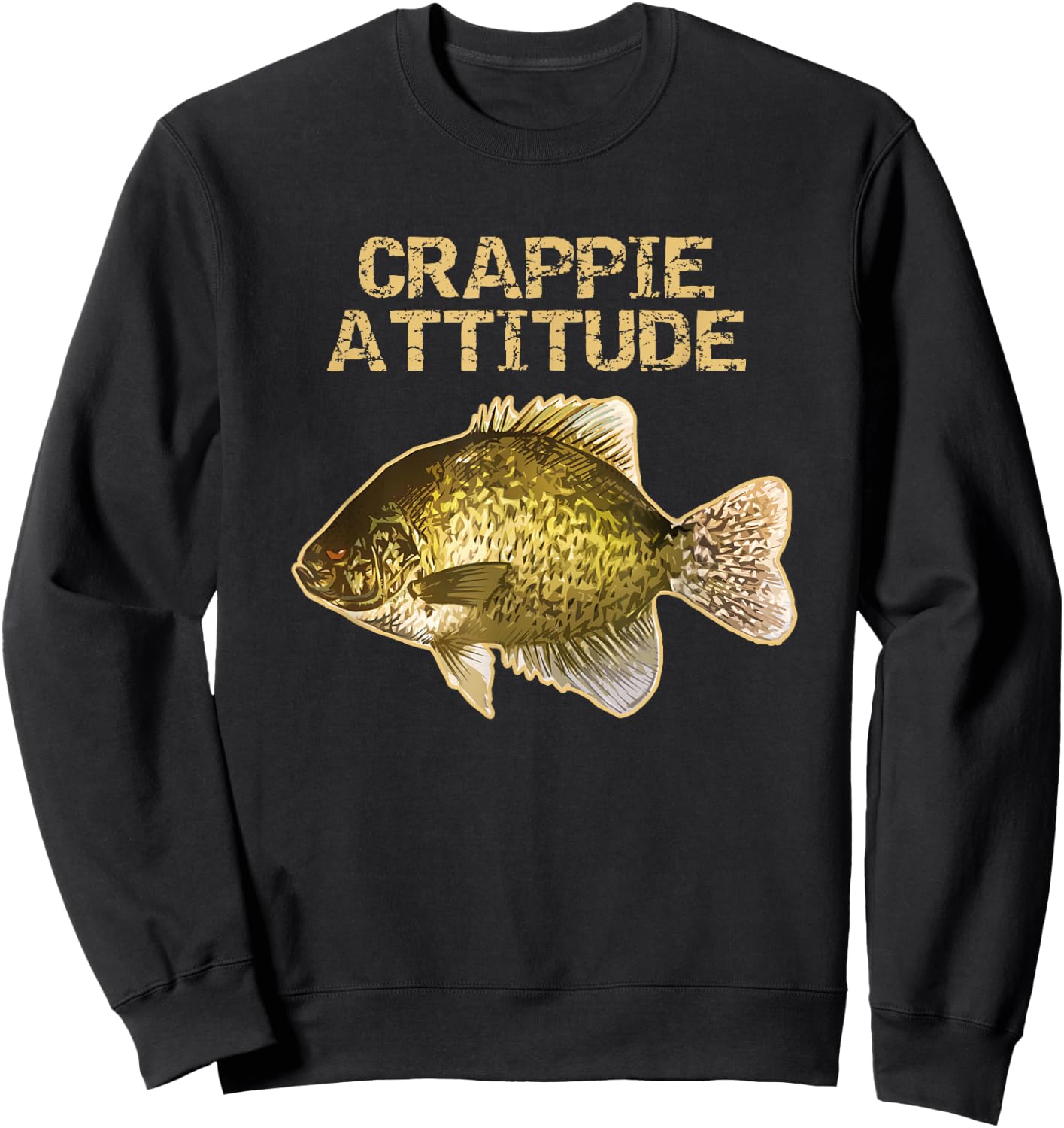 Crappie Fishing | Crappie Attitude Sweatshirt - Sweatshirt | Black