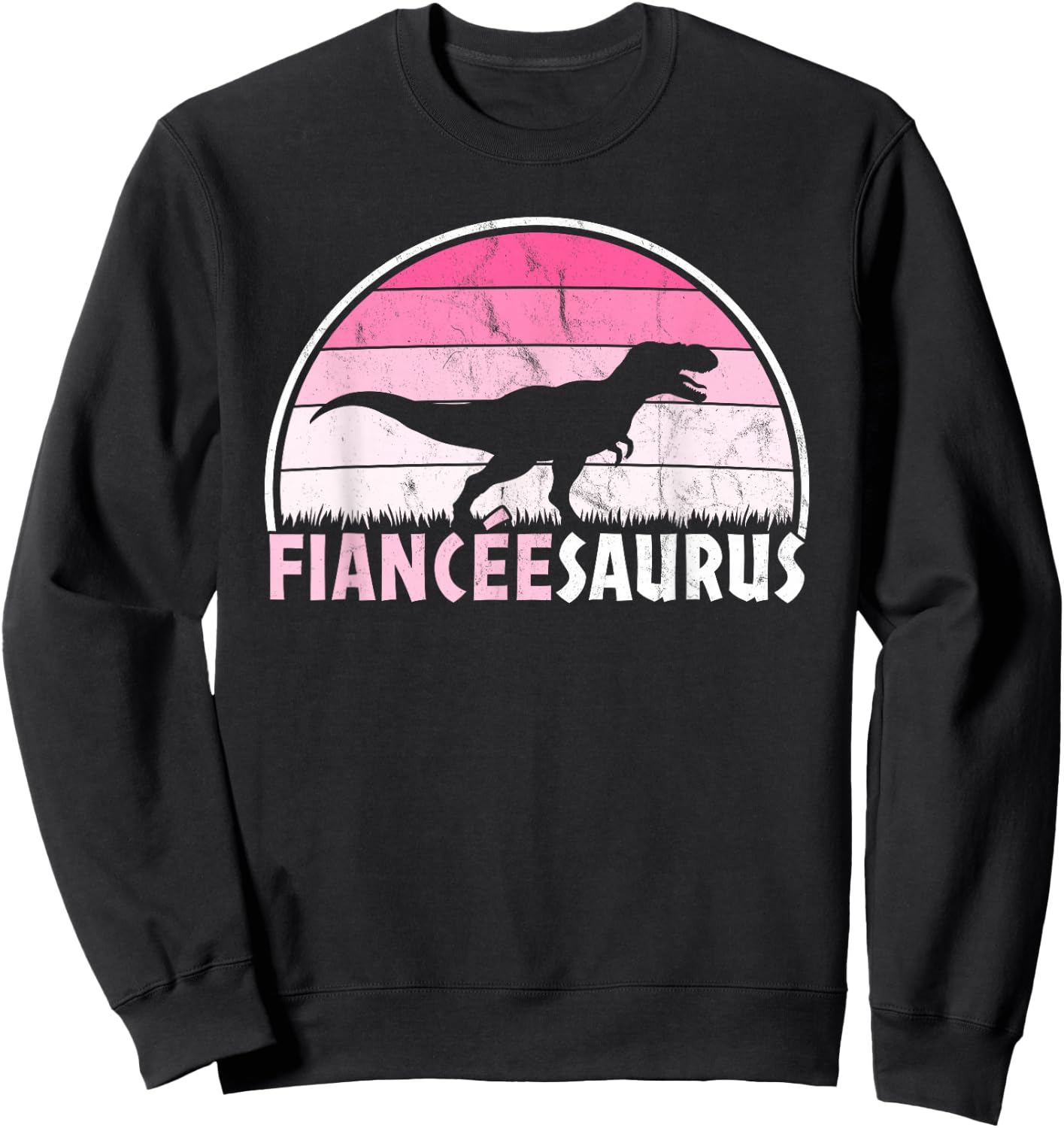 Fiancéesaurus - Fiancée Engagament Dinosaur Funny Marriage Sweatshirt - Sweatshirt | Black