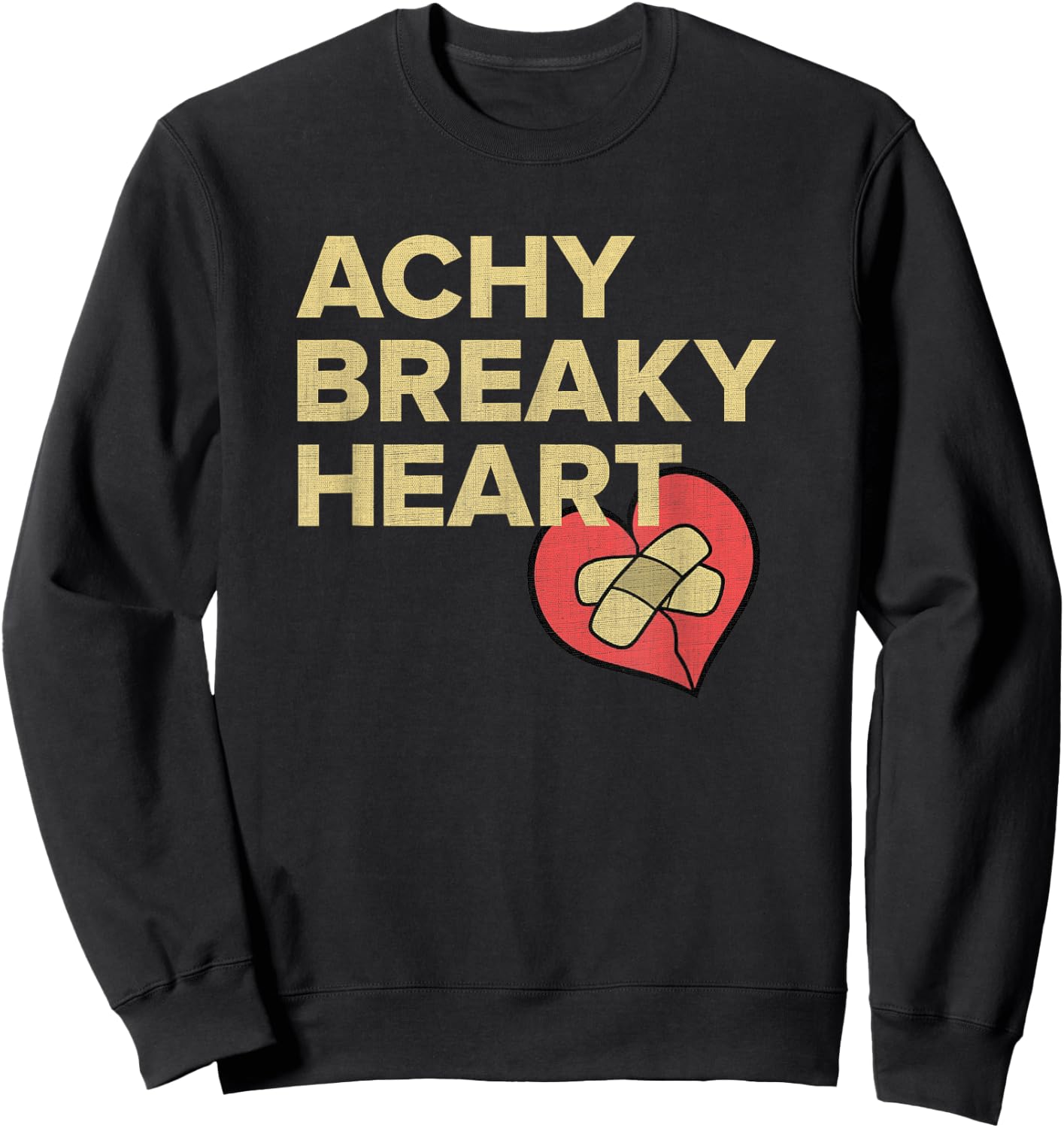LyricLyfe - - ACHY BREAKY HEART Sweatshirt - Sweatshirt | Black