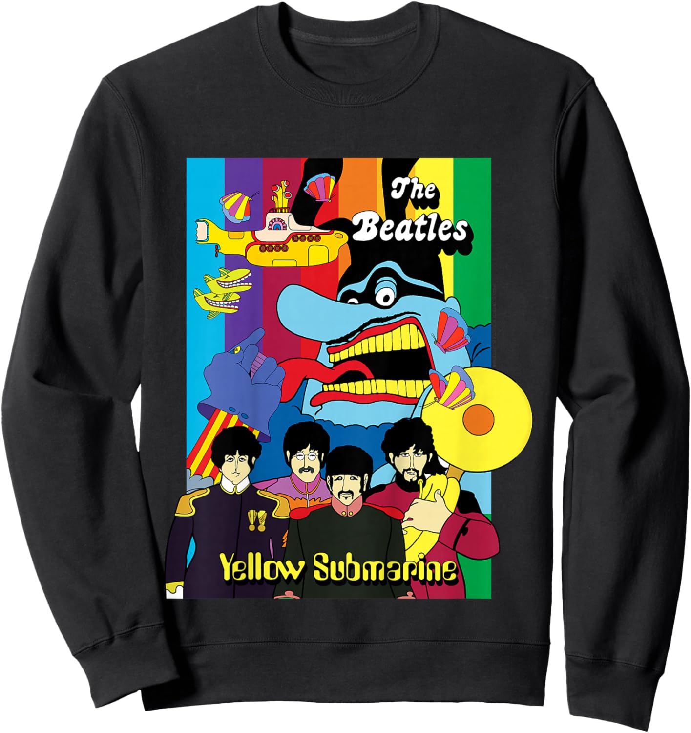 The Beatles - Yellow Submarine Collage Poster Sweatshirt - Sweatshirt | Black