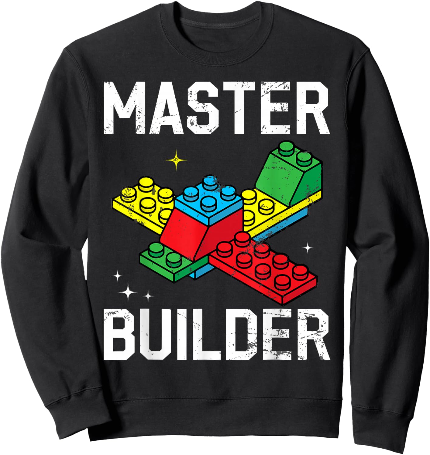 Master Builder Kids Building Blocks Brick Toy for Boys & Men Sweatshirt - Sweatshirt | Black
