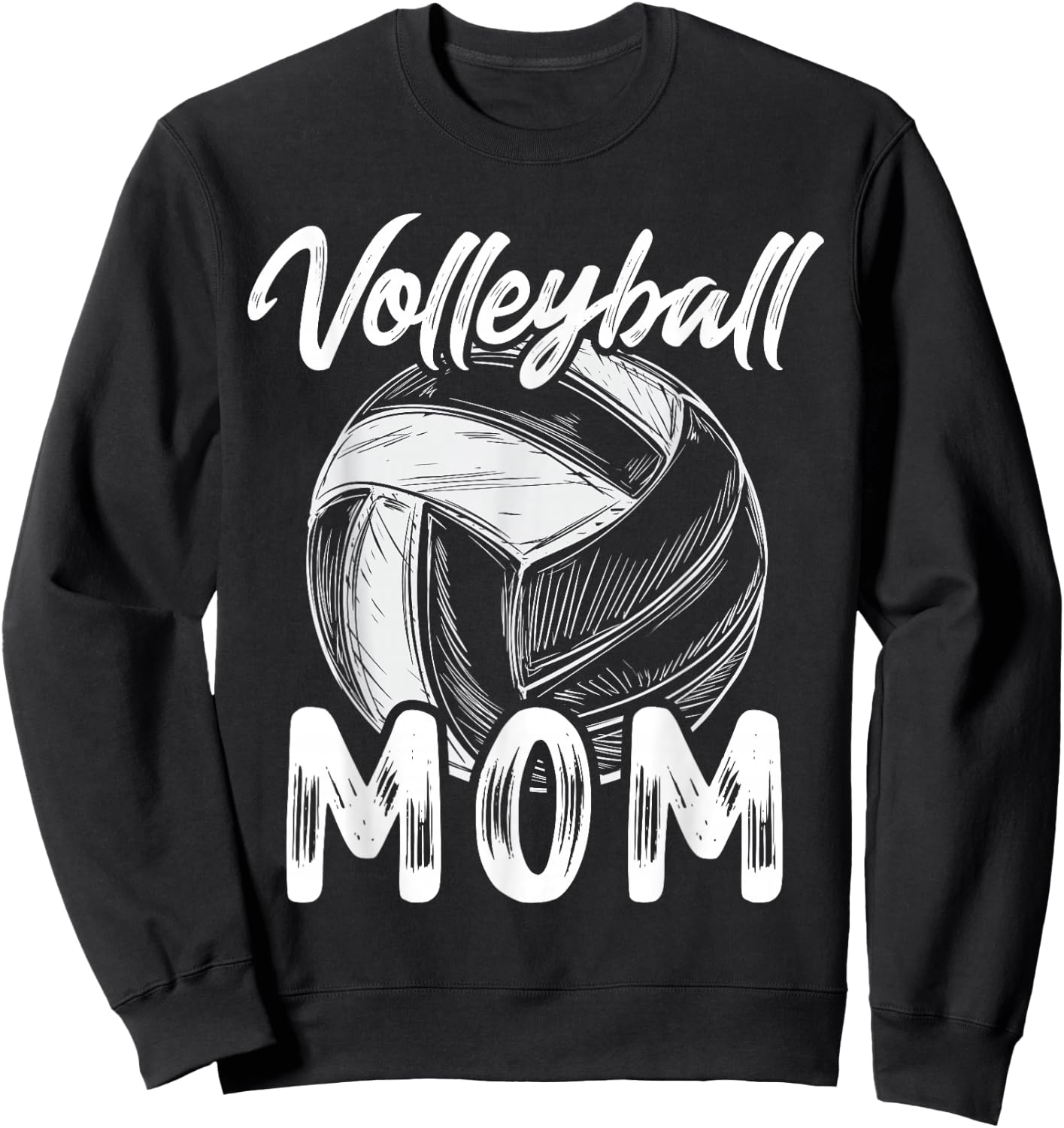 Volleyball Mom Family Matching Players Team Mommy Sweatshirt - Sweatshirt | Black