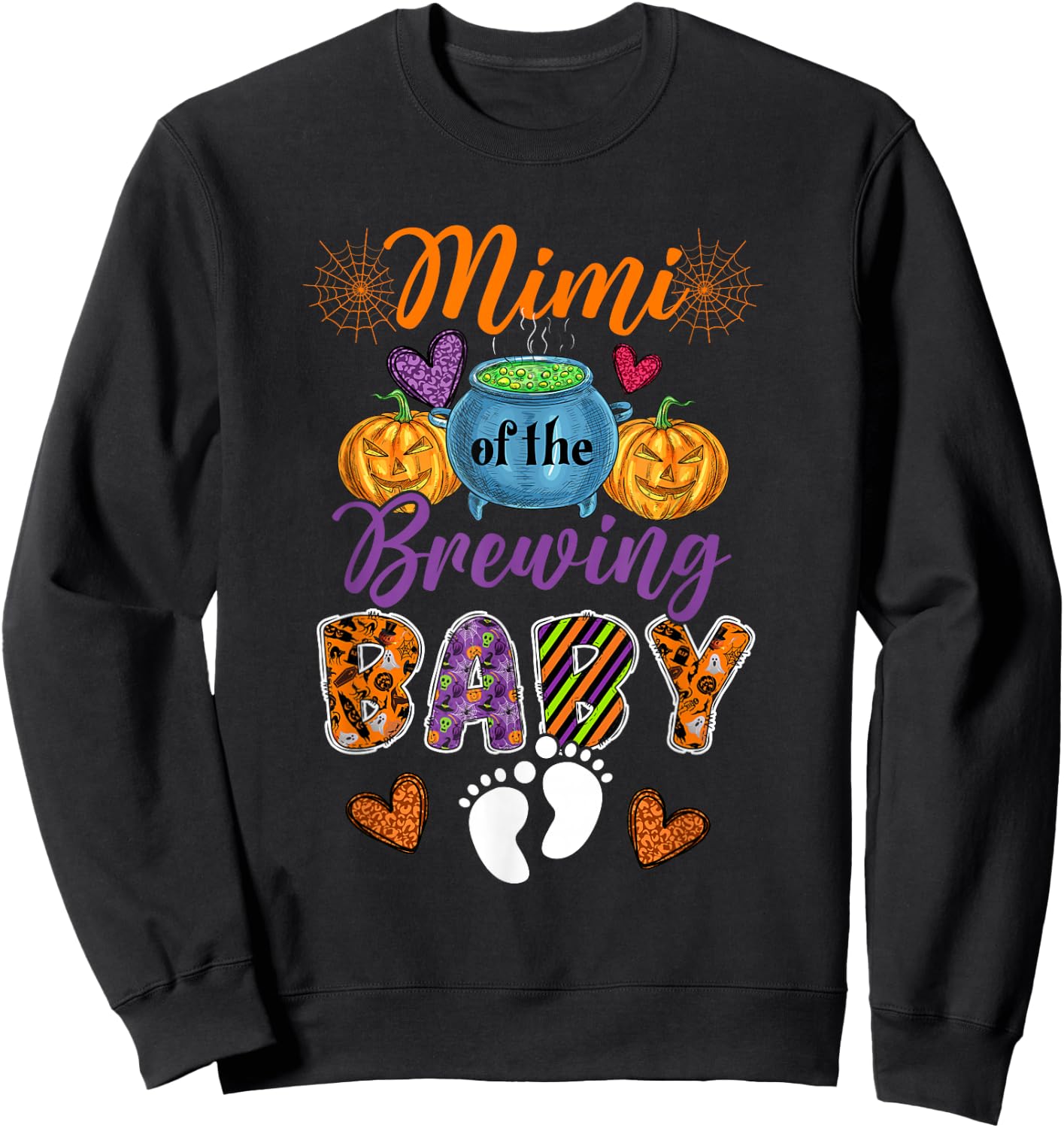 Mimi Of The Brewing Halloween Baby Expecting New Baby Sweatshirt - Sweatshirt | Black