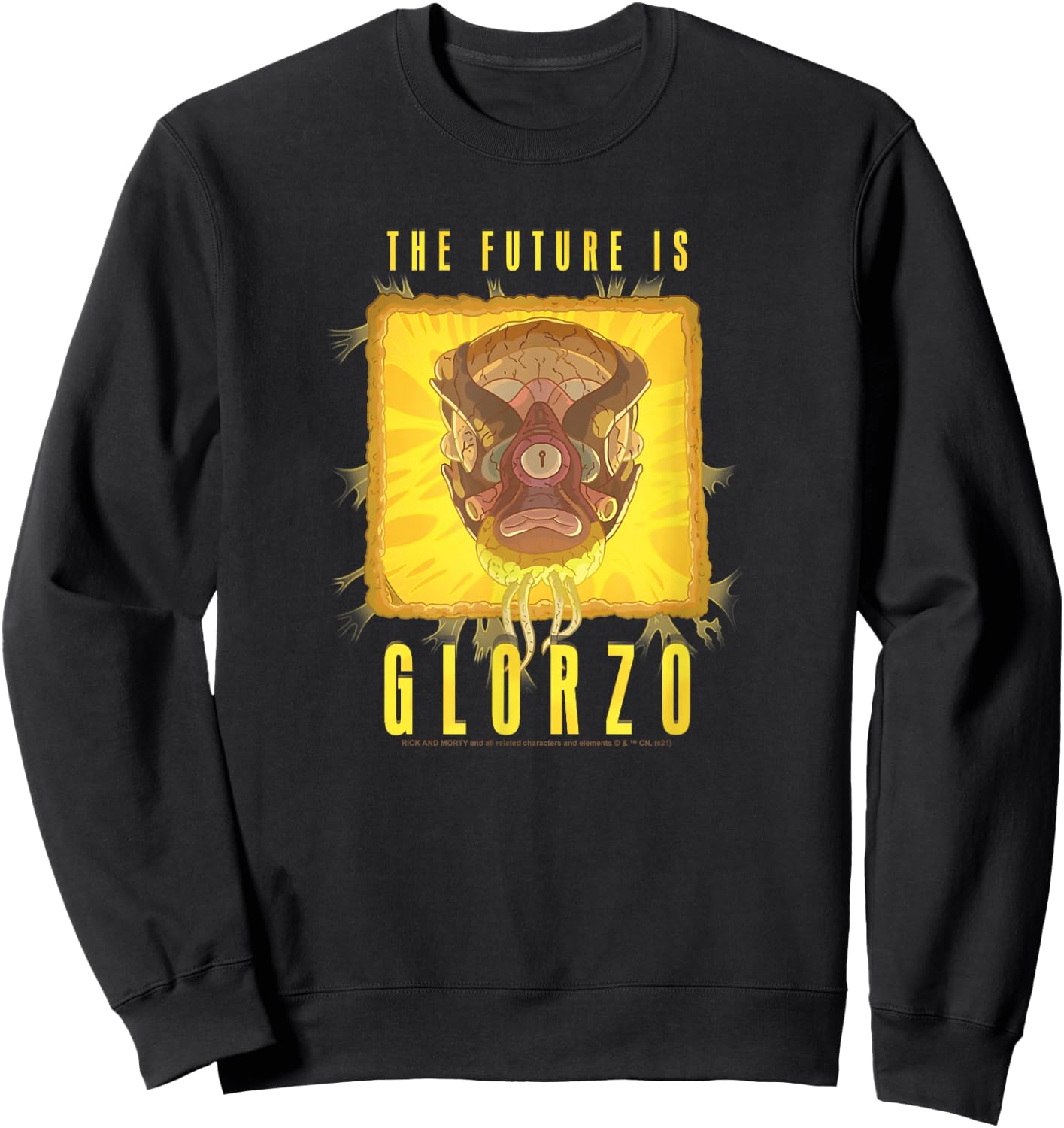 Rick and Morty Future is Glorzo Sweatshirt - Sweatshirt | Black