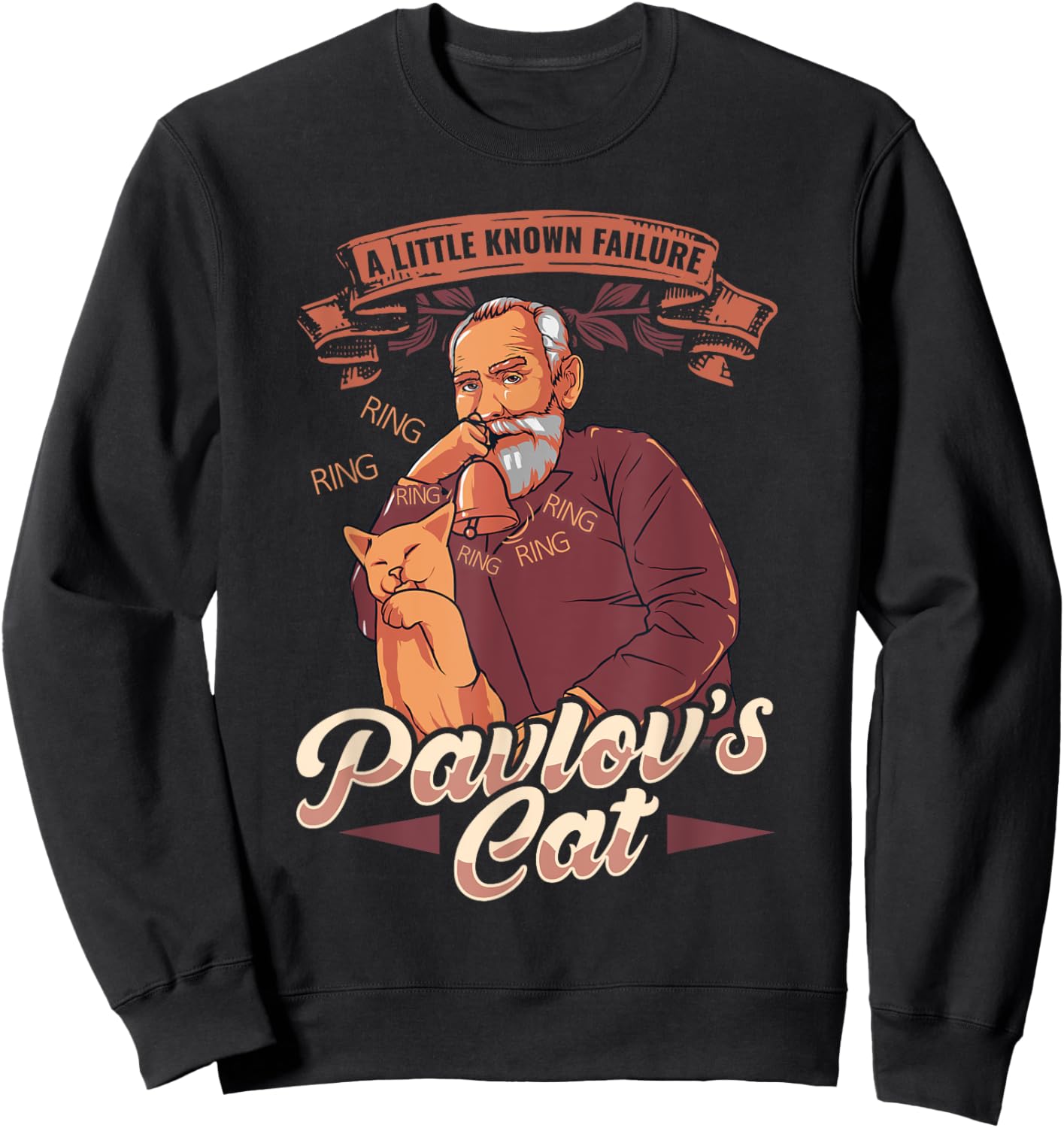 Pavlov's Cat Funny Psychology Nerd Gift Women Kids Sweatshirt - Sweatshirt | Black
