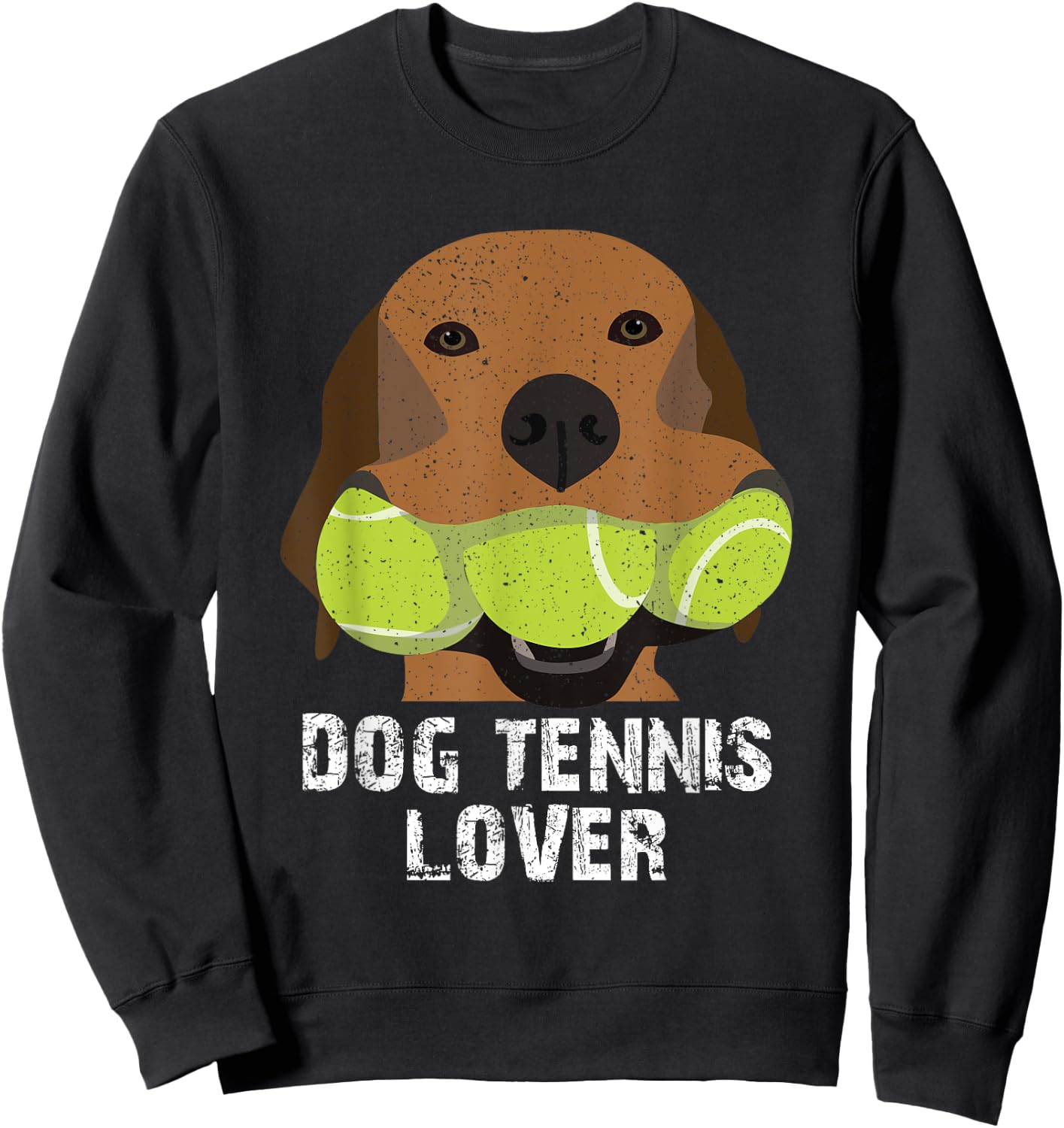 Dog tennis lover tennis balls Women Girls Kids Sweatshirt - Sweatshirt | Black