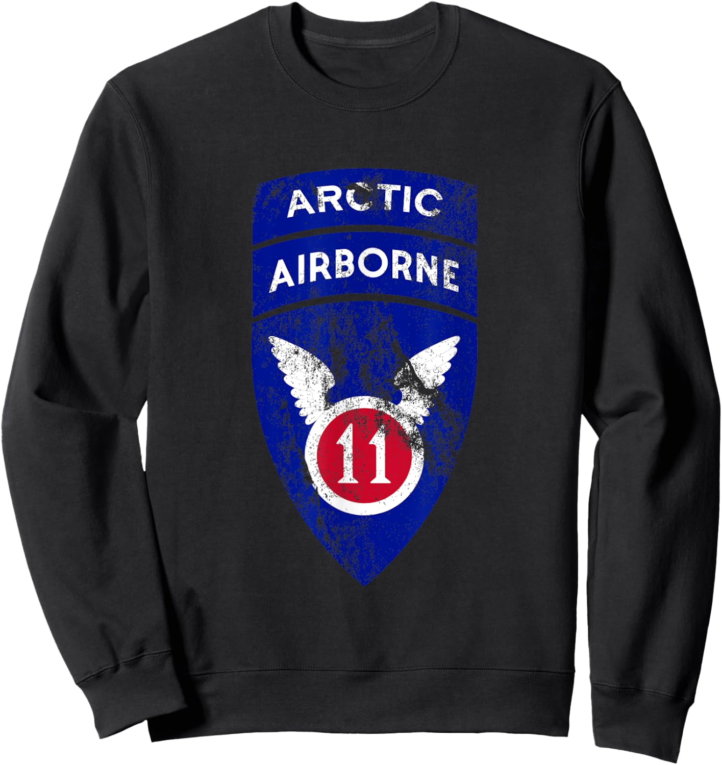 11th Airborne Division Patch - Arctic Angels - Vintage Sweatshirt - Sweatshirt | Black