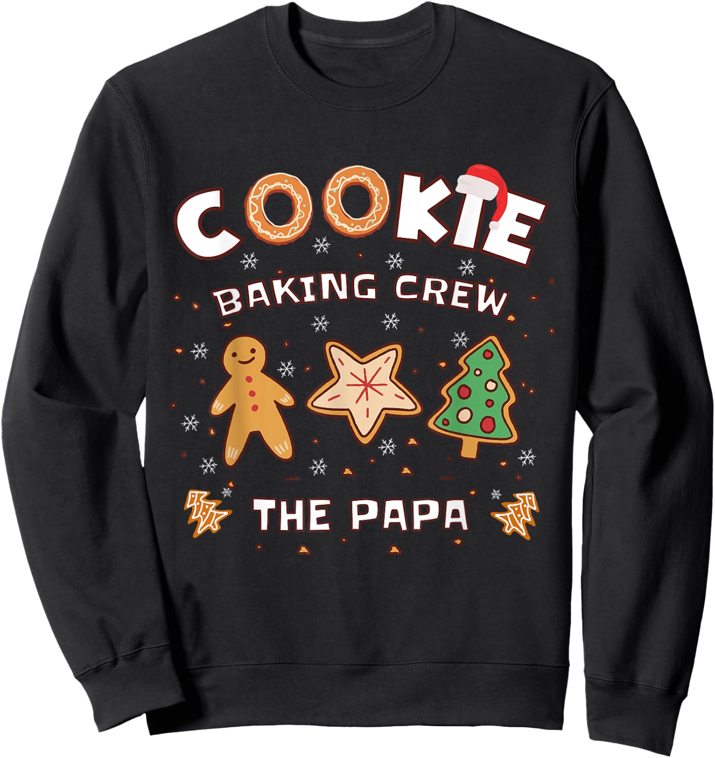 Family Christmas Cookie Baking Crew for the Papa Baker Sweatshirt - Sweatshirt | Black