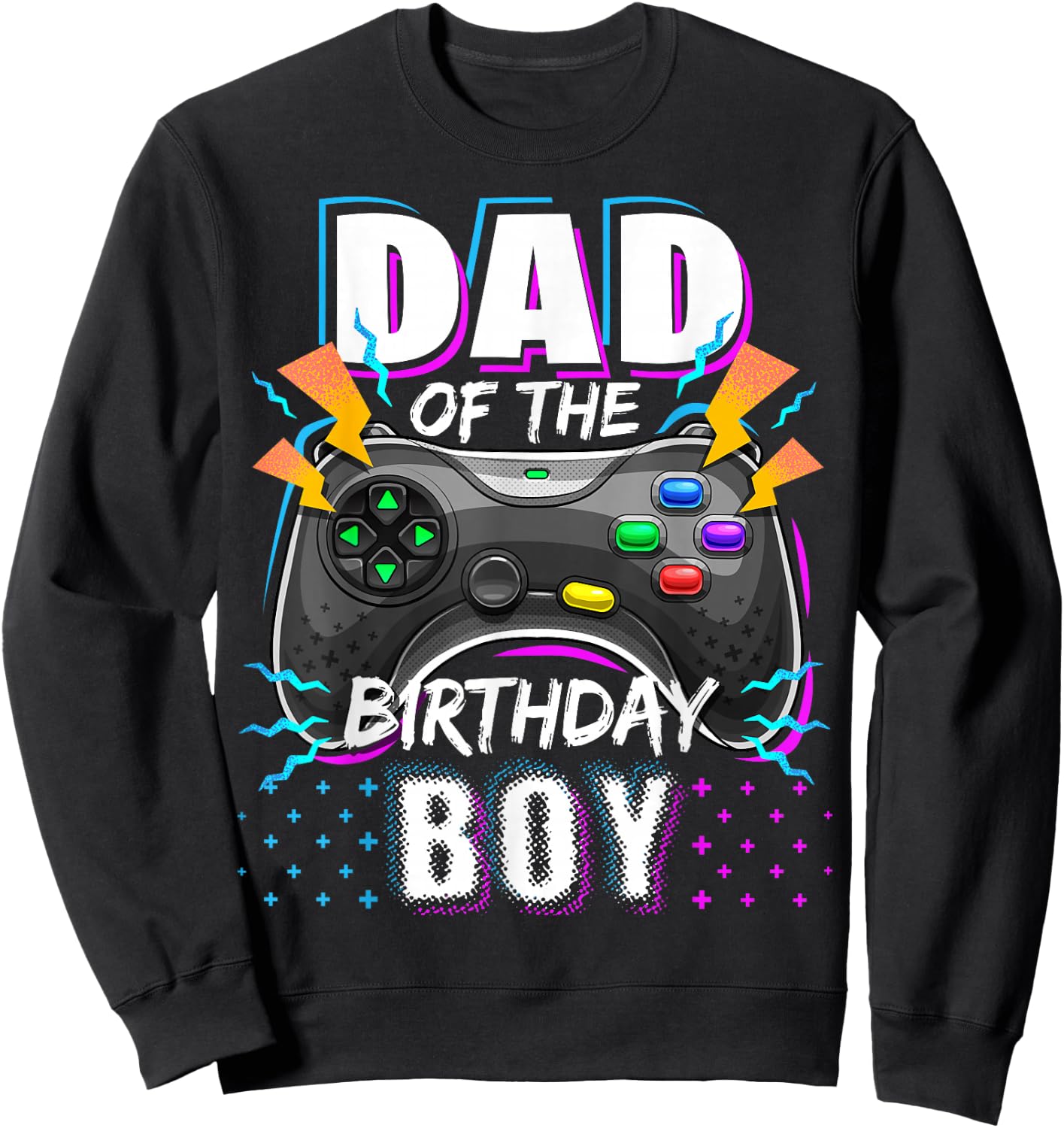 Dad of the Birthday Boy Matching Video Gamer Birthday Party Sweatshirt - Sweatshirt | Black