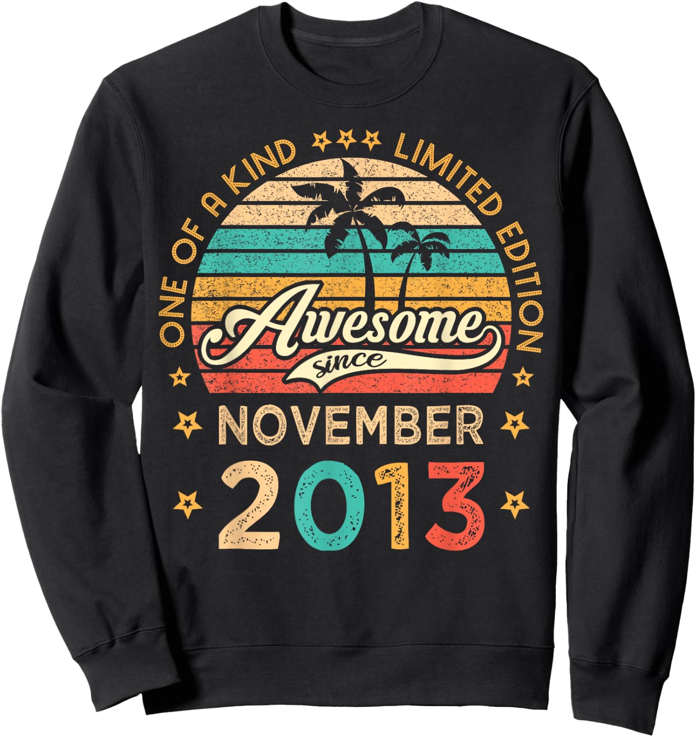 Awesome Since November 2013 Limited Edition Vintage Birthday Sweatshirt - Sweatshirt | Black