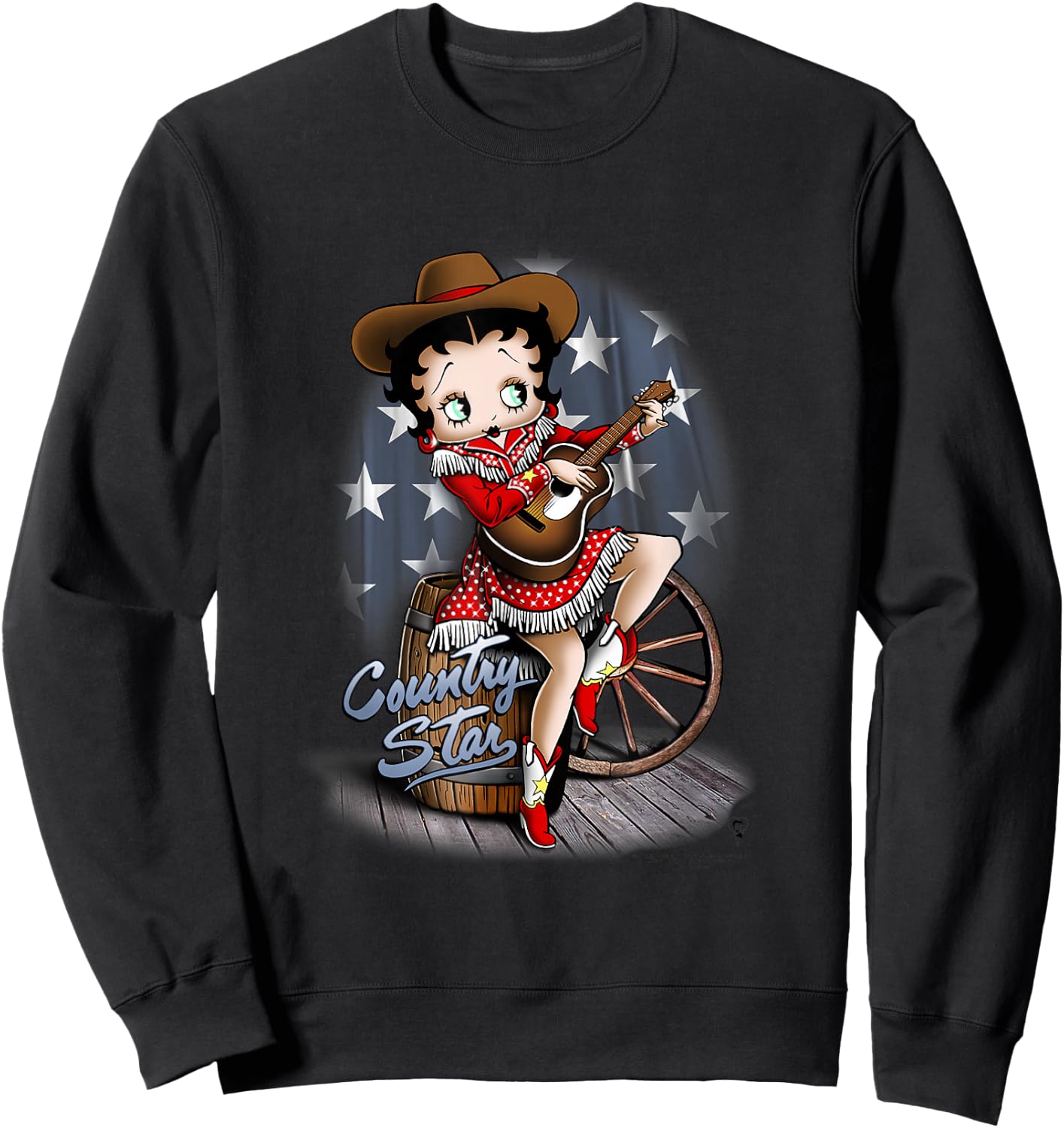 Betty Boop Country Star Sweatshirt - Sweatshirt | Black