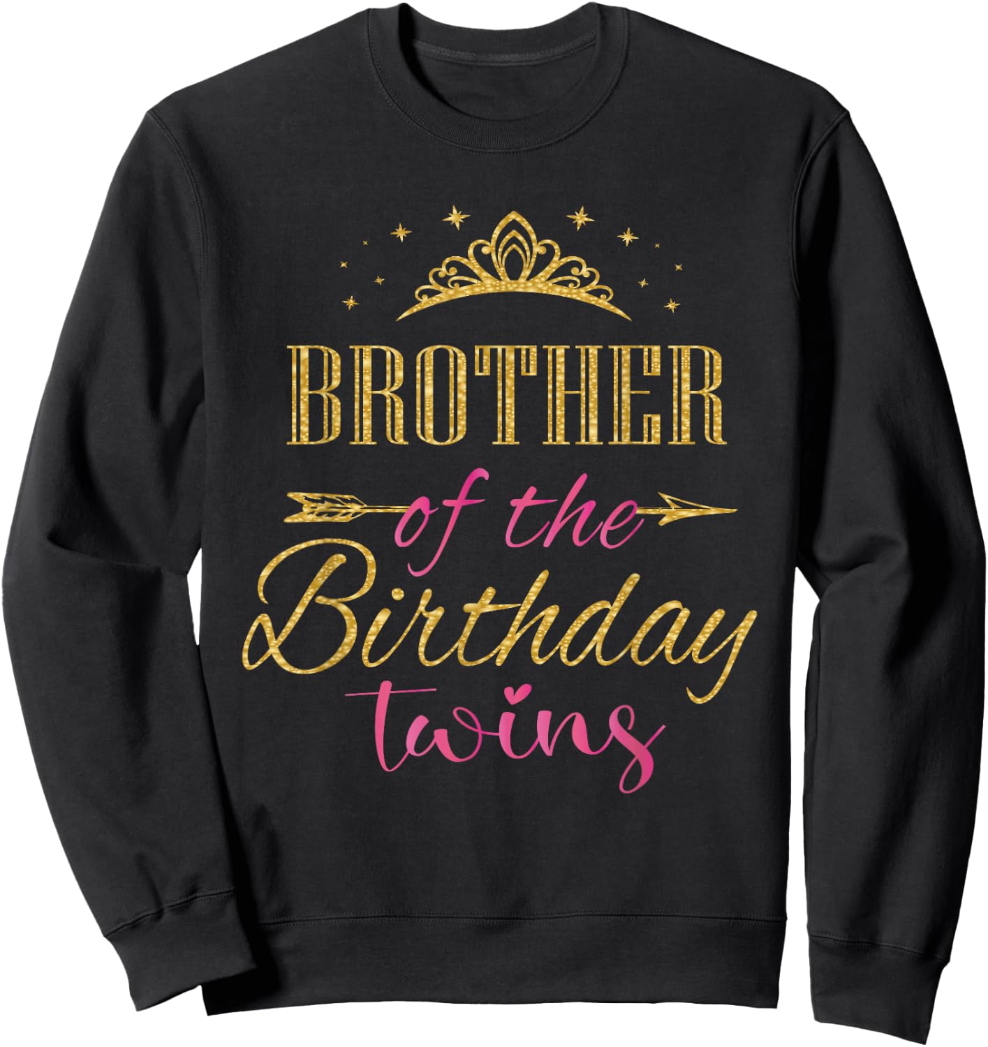 Brother Of The Birthday Twins Kids Party Sweatshirt - Sweatshirt | Black
